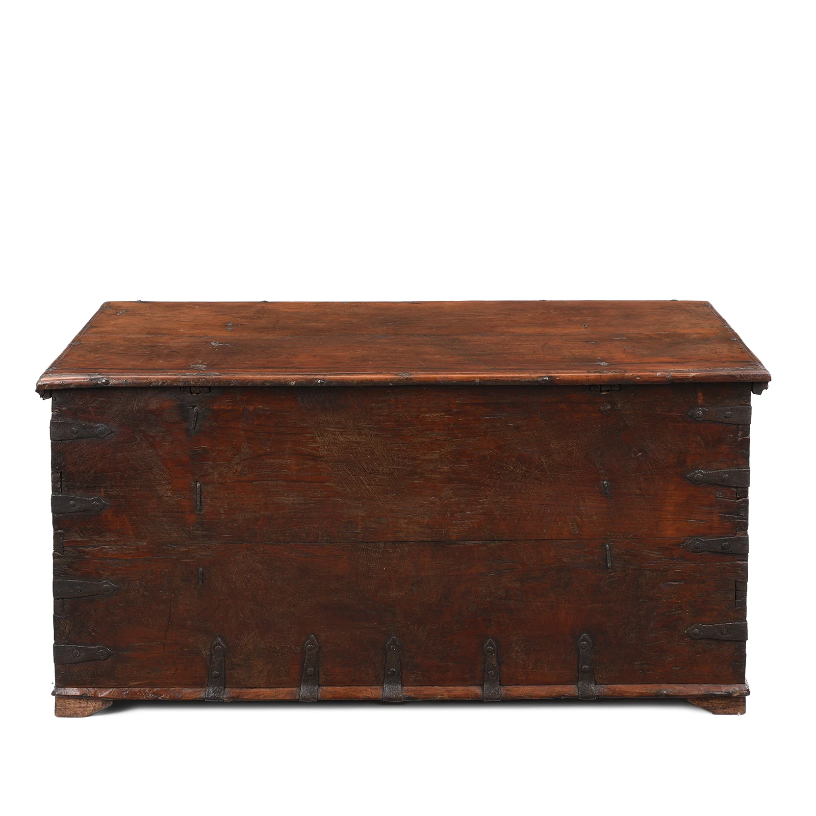 Iron Bound Teak Chest From Gujarat - 19th Century - Image 12