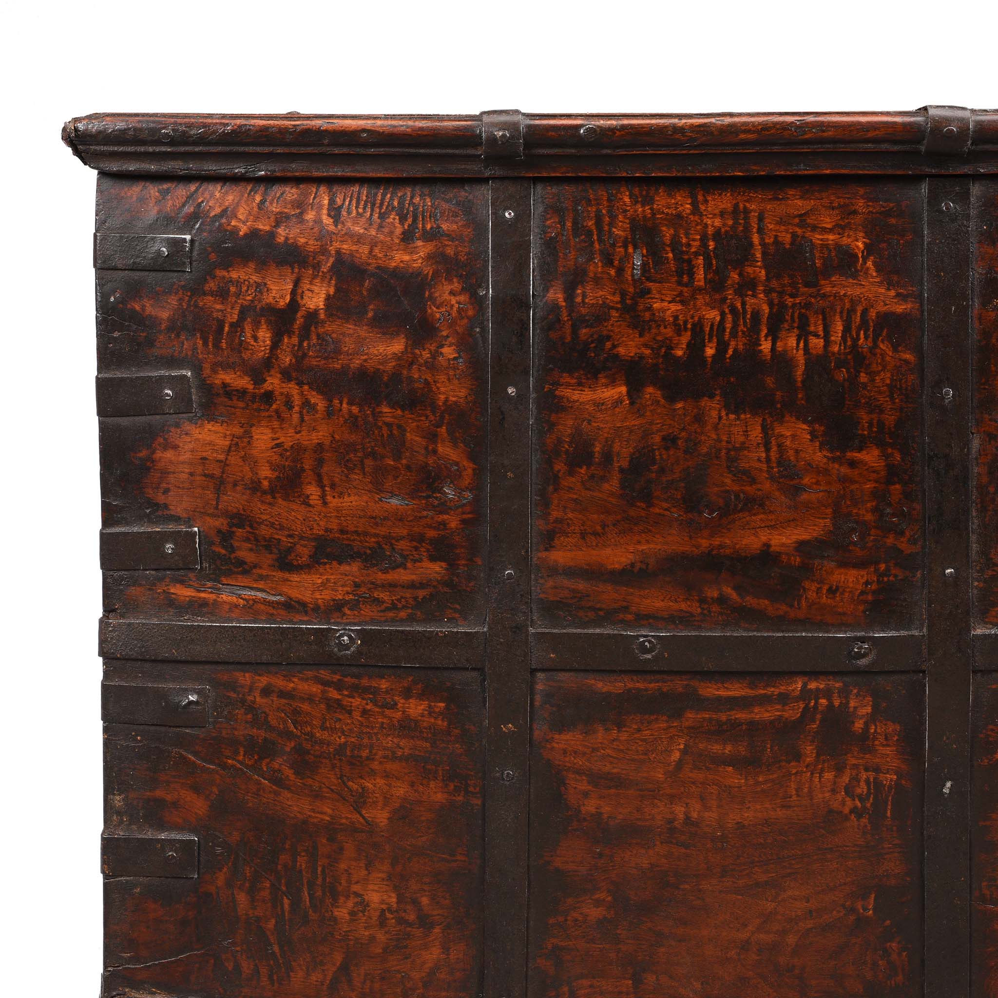 Iron Bound Teak Chest From Gujarat - 19thC - Image 2