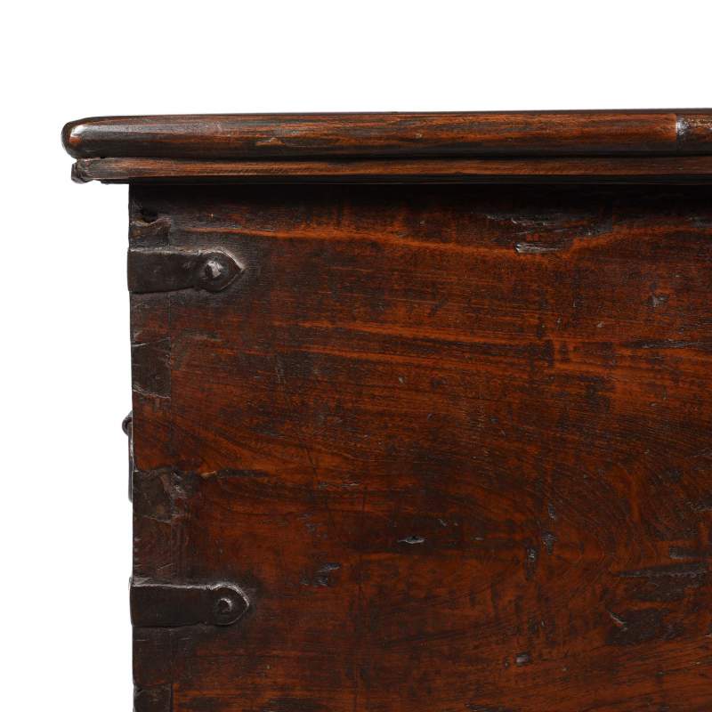 Iron Bound Teak Chest From Gujarat - 19ThC - Image 2
