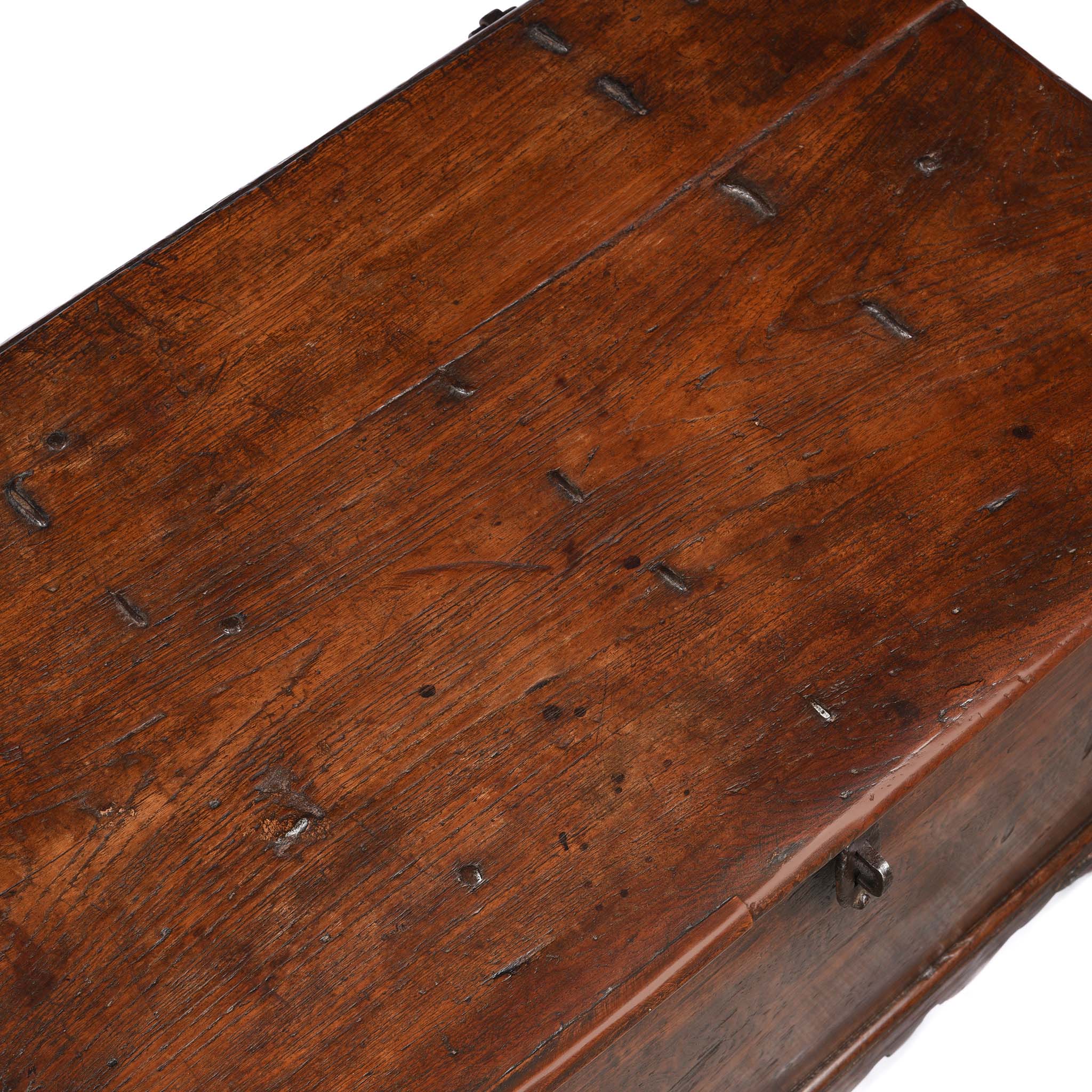Iron Bound Teak Chest From Gujarat - 19ThC - Image 5