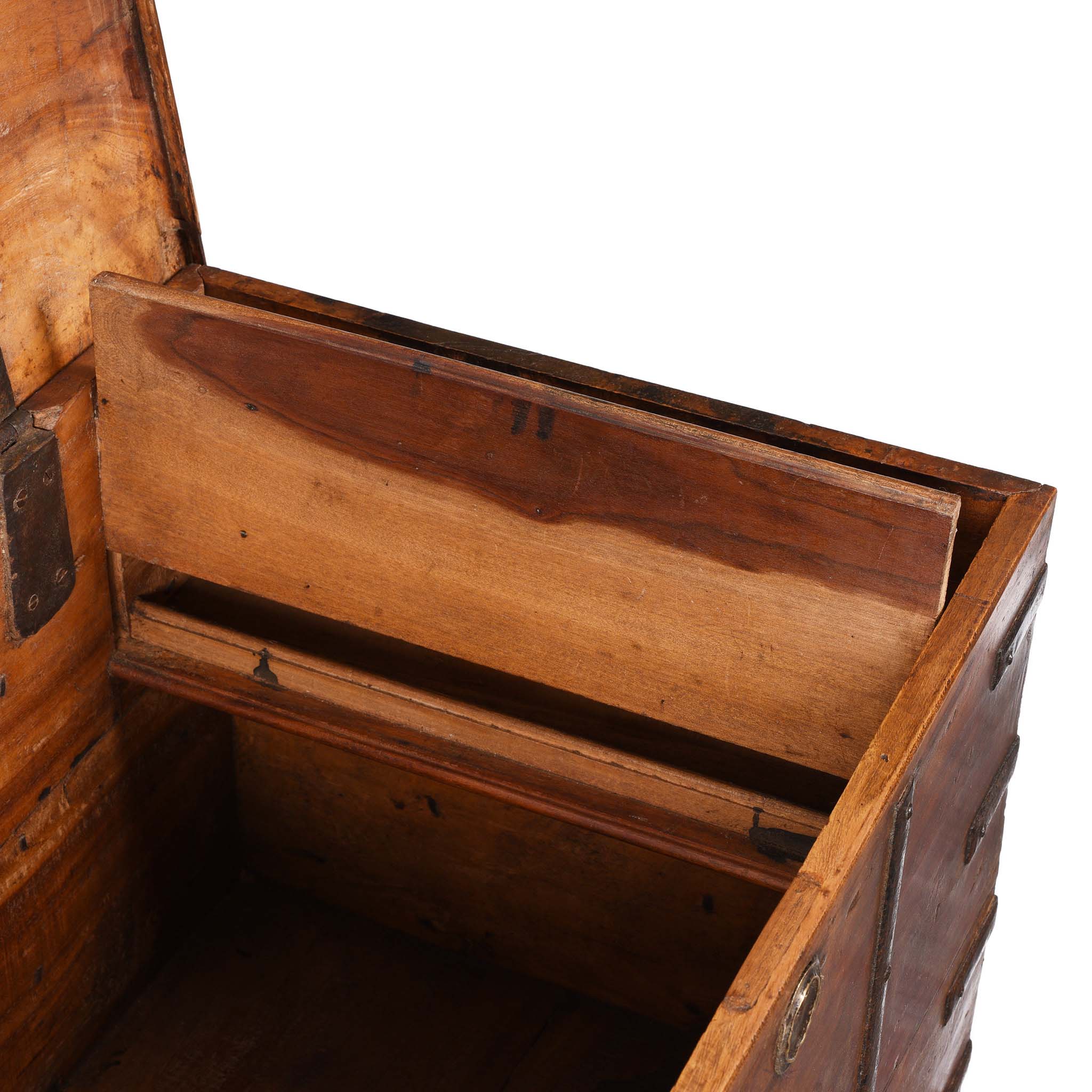 Iron Bound Teak Chest From Gujarat - 19Thc - Image 7