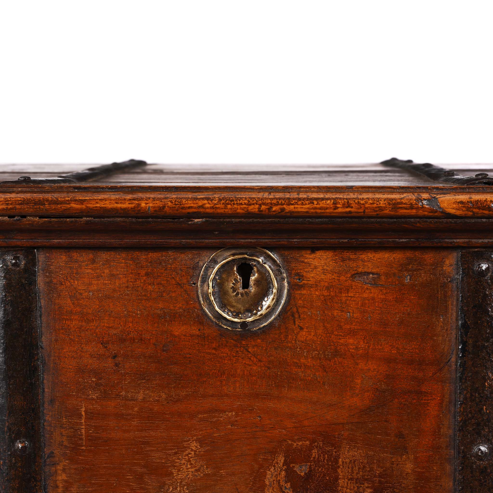 Iron Bound Teak Chest From Gujarat - 19Thc - Image 9