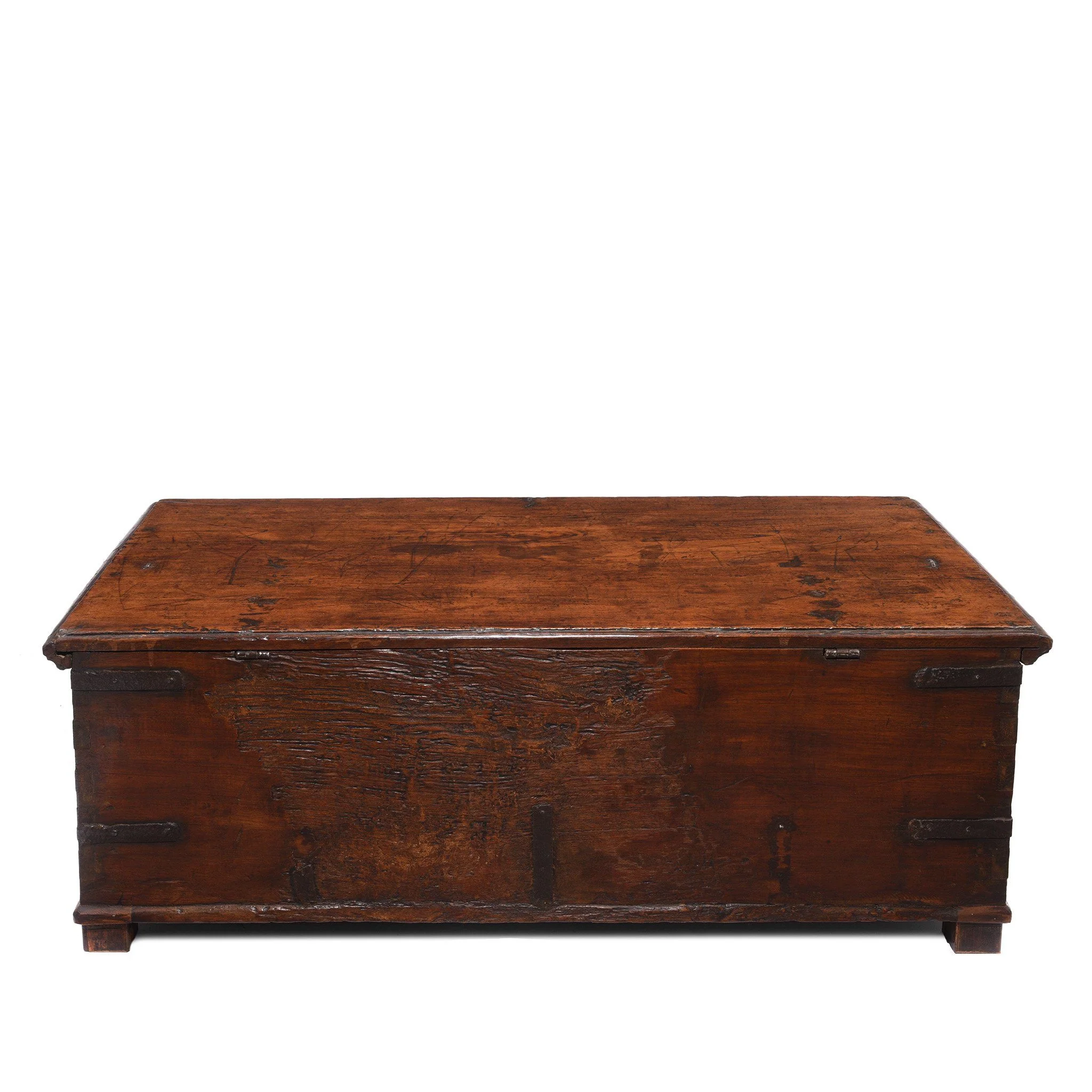 Iron Bound Teak Chest From Gujarat - 19thC - Image 8