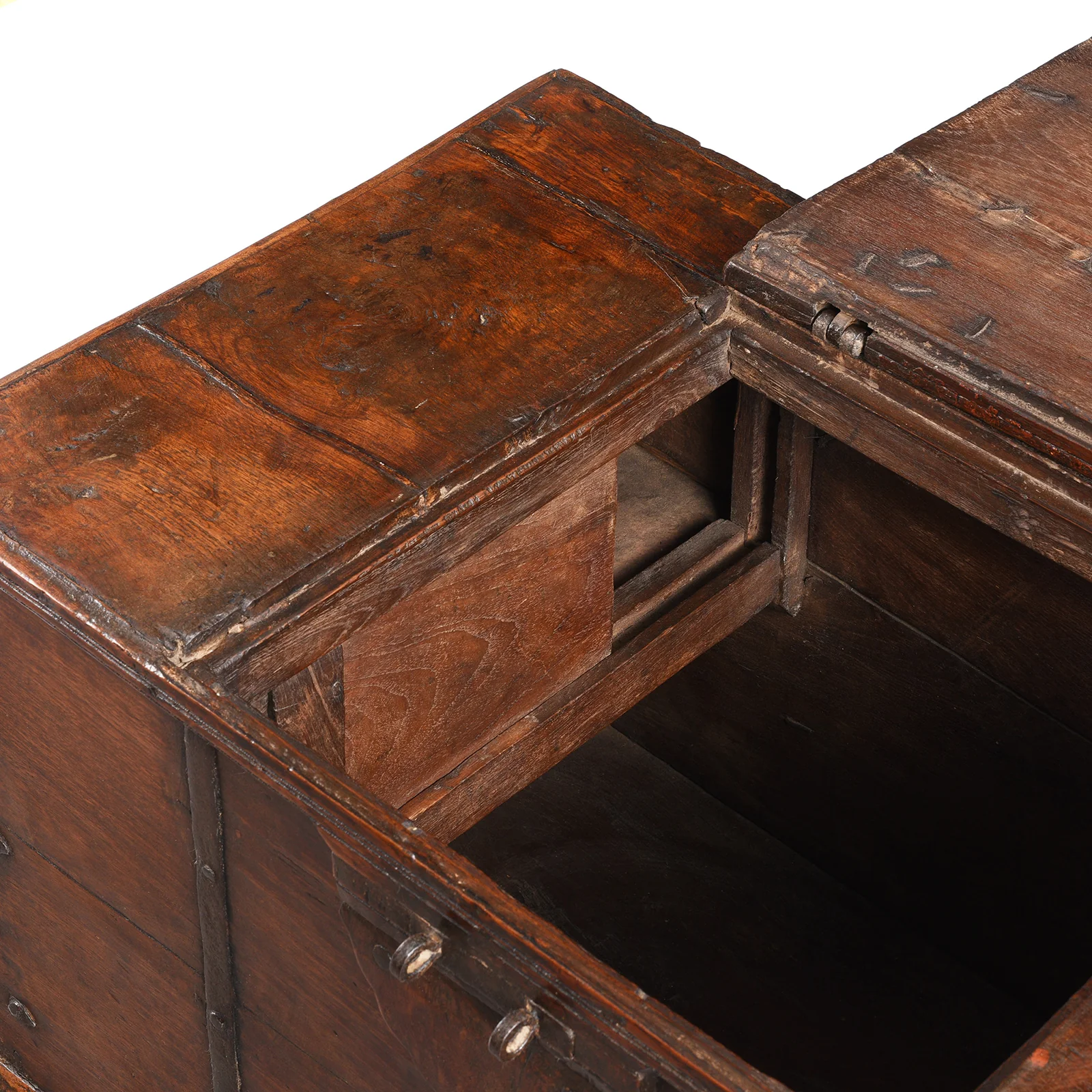 Iron Bound Teak Chest From Gujarat - 19th Century - Image 6