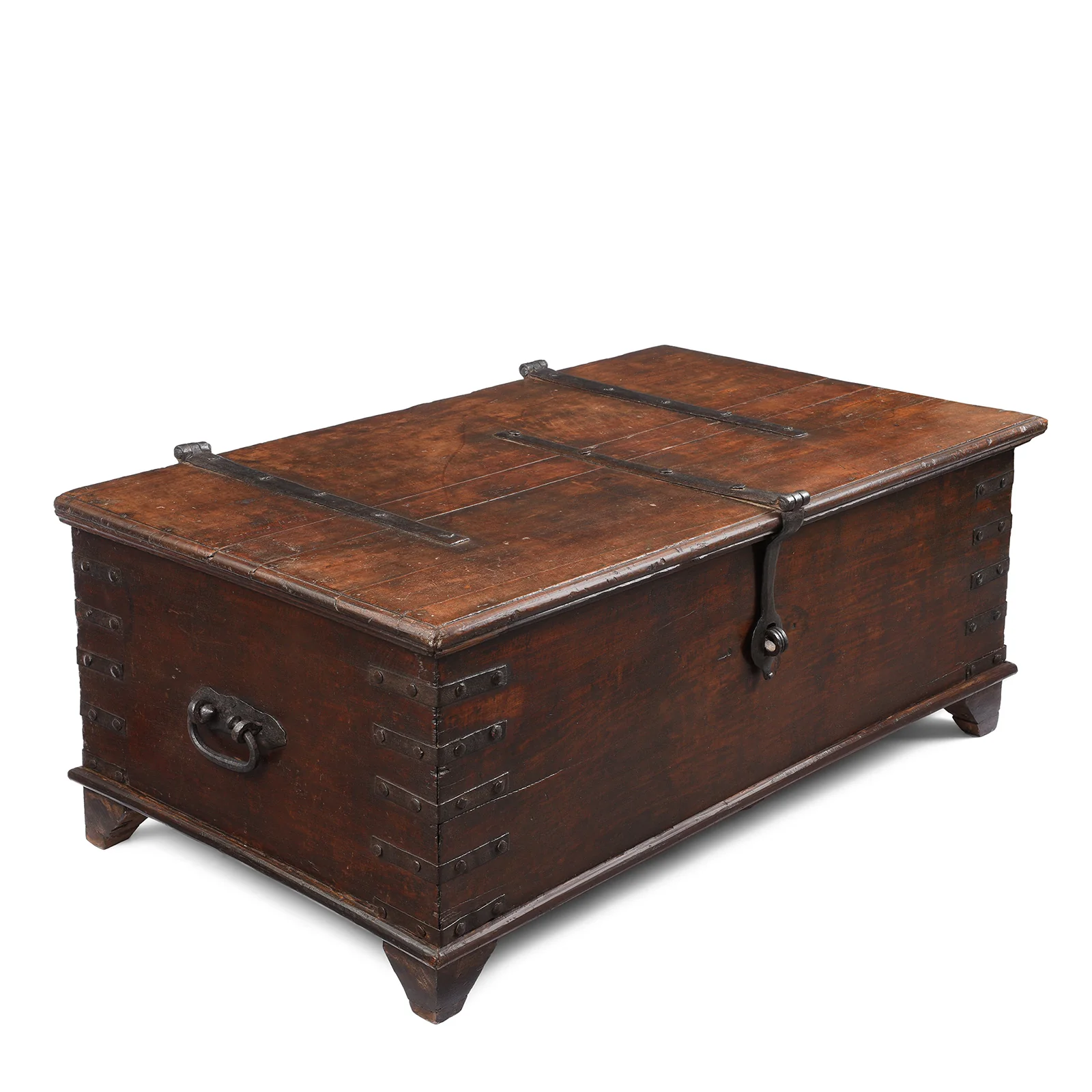 Iron Bound Teak Chest From Gujarat - Early 19th Century - Image 2
