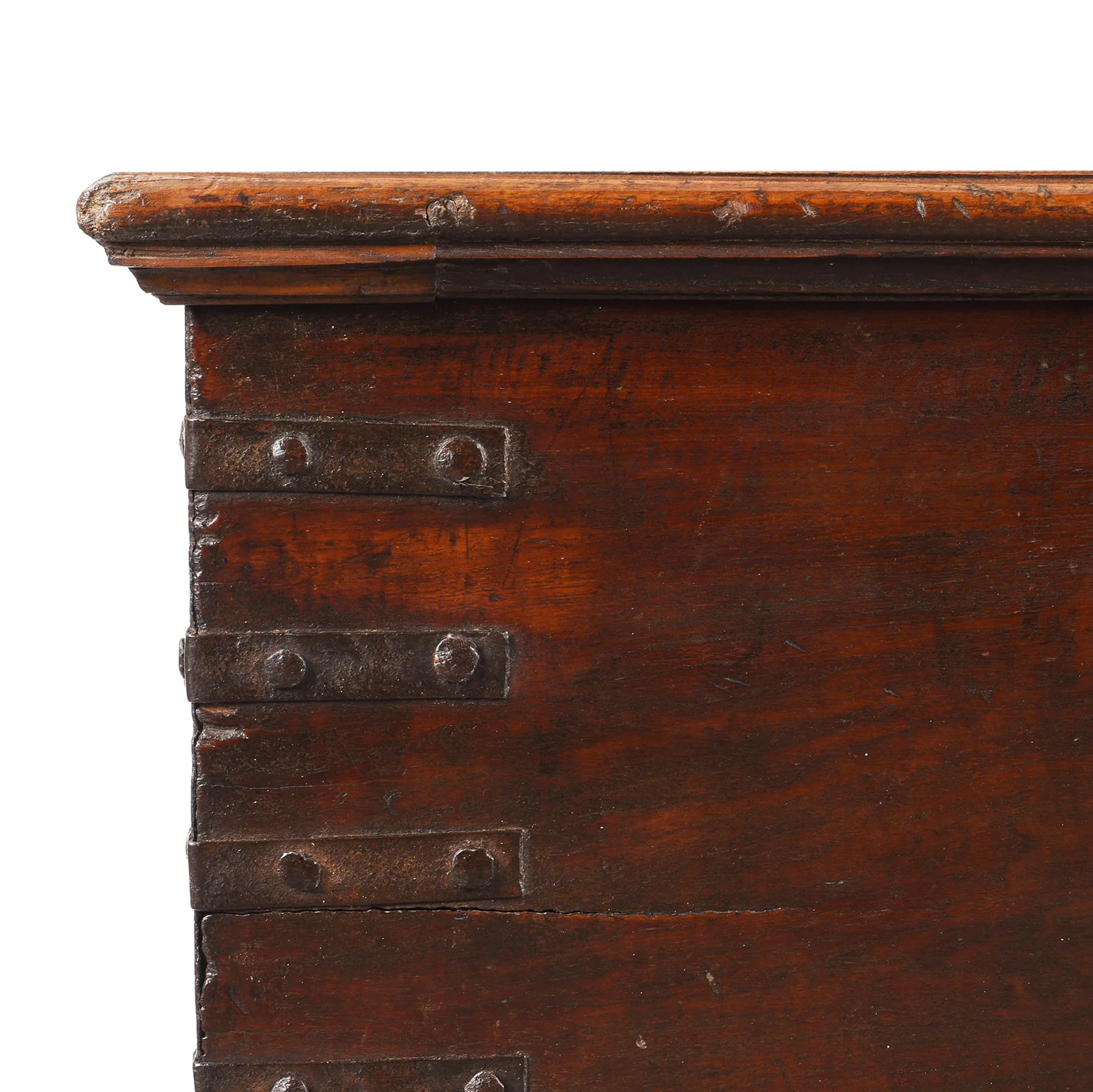 Iron Bound Teak Chest From Gujarat - Early 19th Century - Image 3