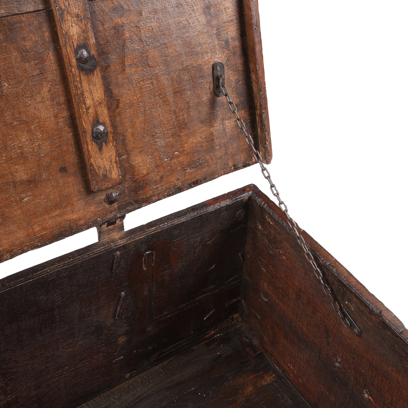 Iron Bound Teak Chest From Gujarat - Early 19th Century - Image 6