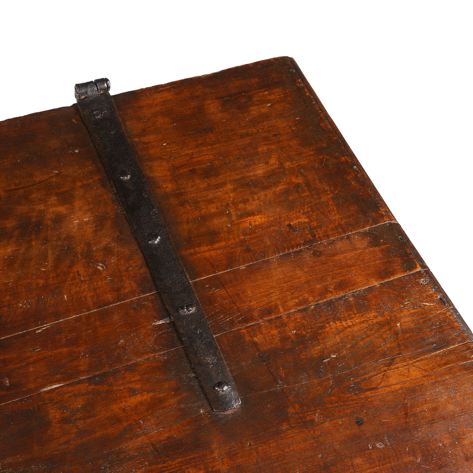 Iron Bound Teak Chest From Gujarat - Early 19th Century - Image 7