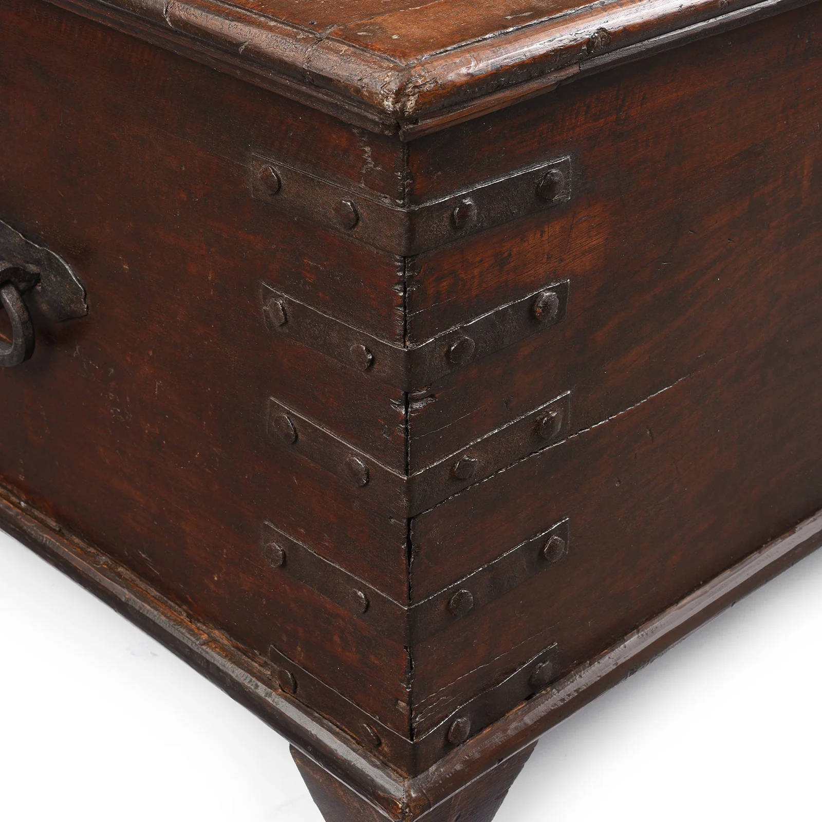 Iron Bound Teak Chest From Gujarat - Early 19th Century - Image 8