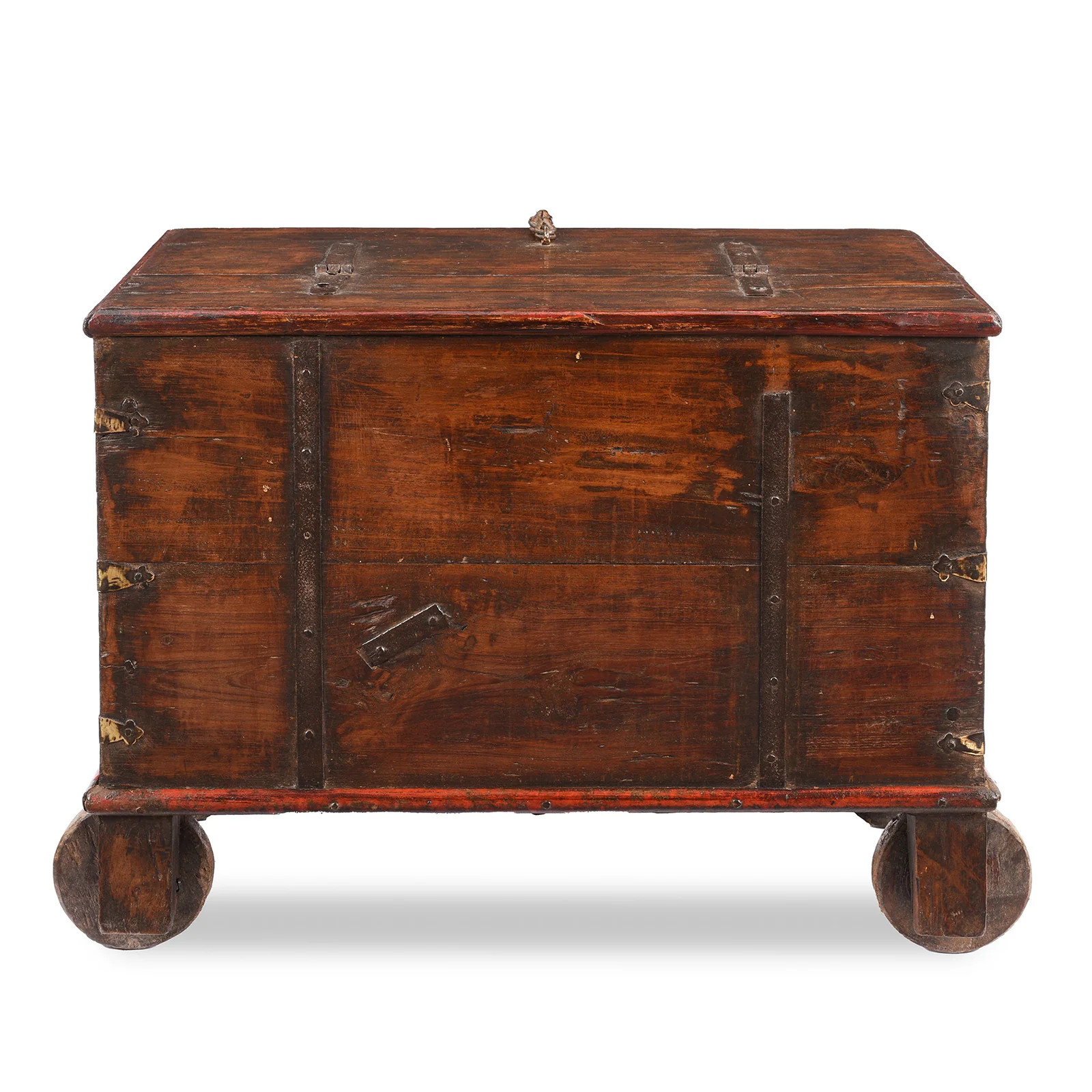 Iron Bound Teak Chest From Gujarat - 19th Century - Image 10