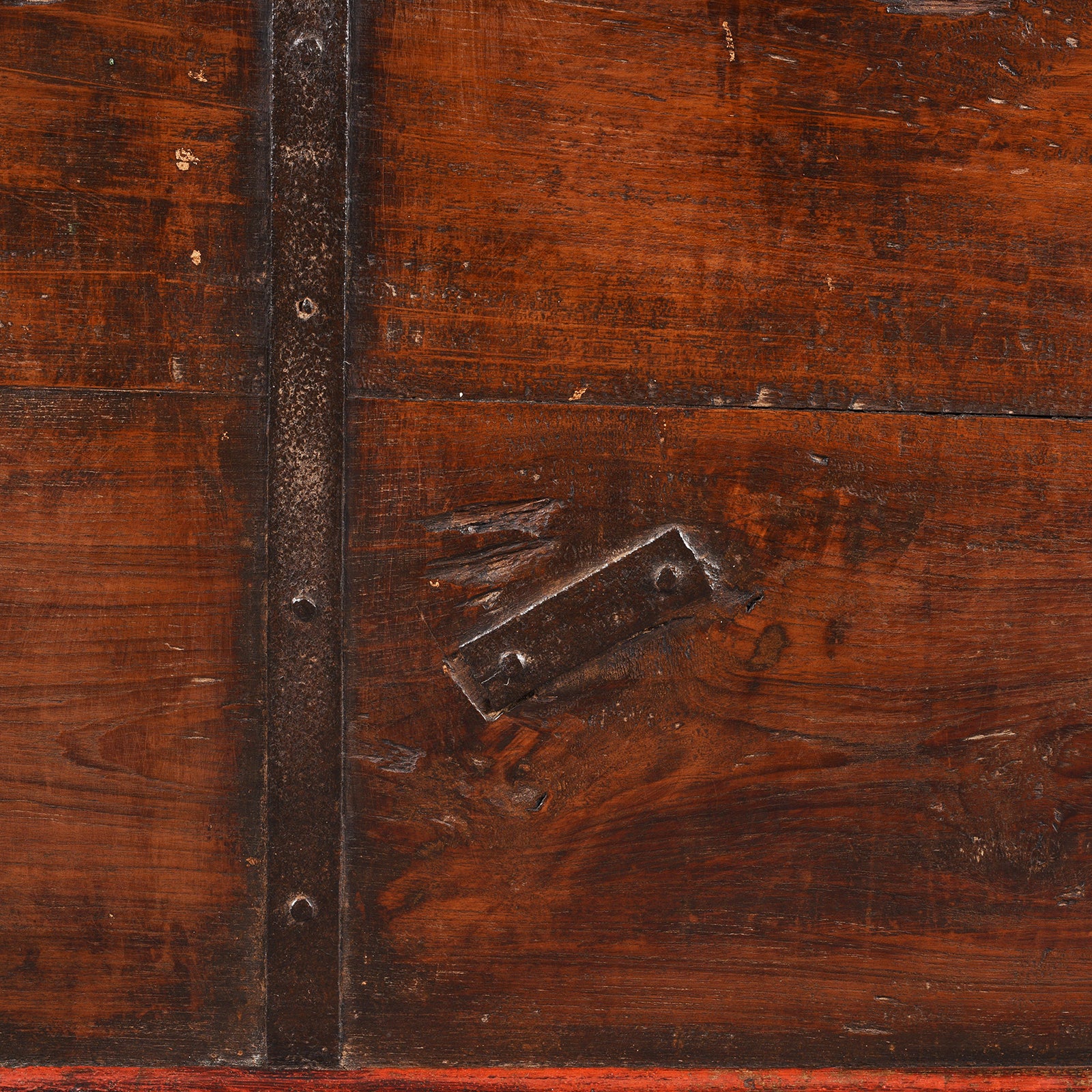 Iron Bound Teak Chest From Gujarat - 19th Century - Image 11
