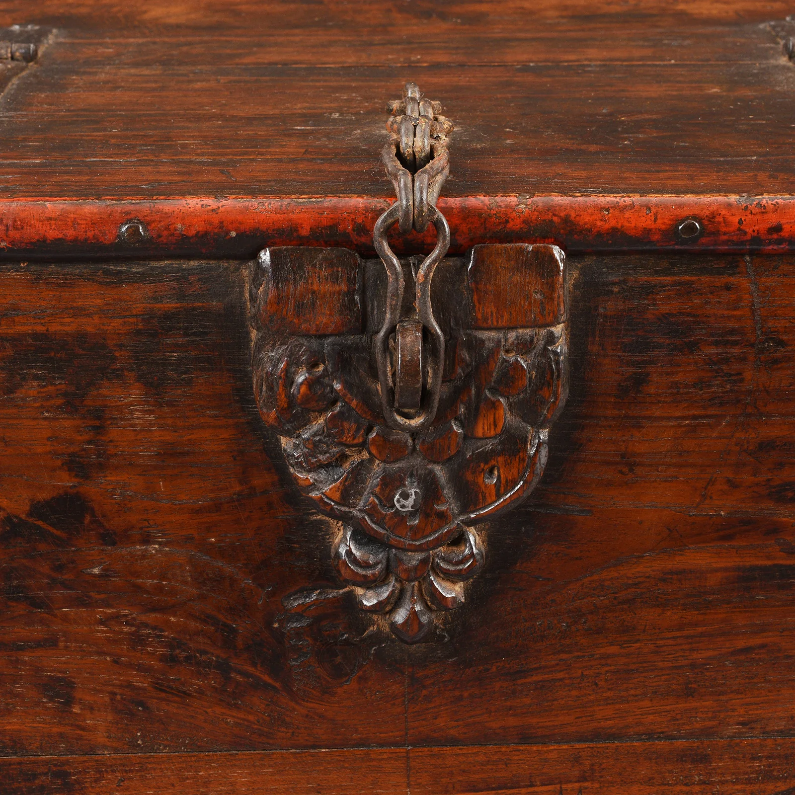 Iron Bound Teak Chest From Gujarat - 19th Century - Image 3