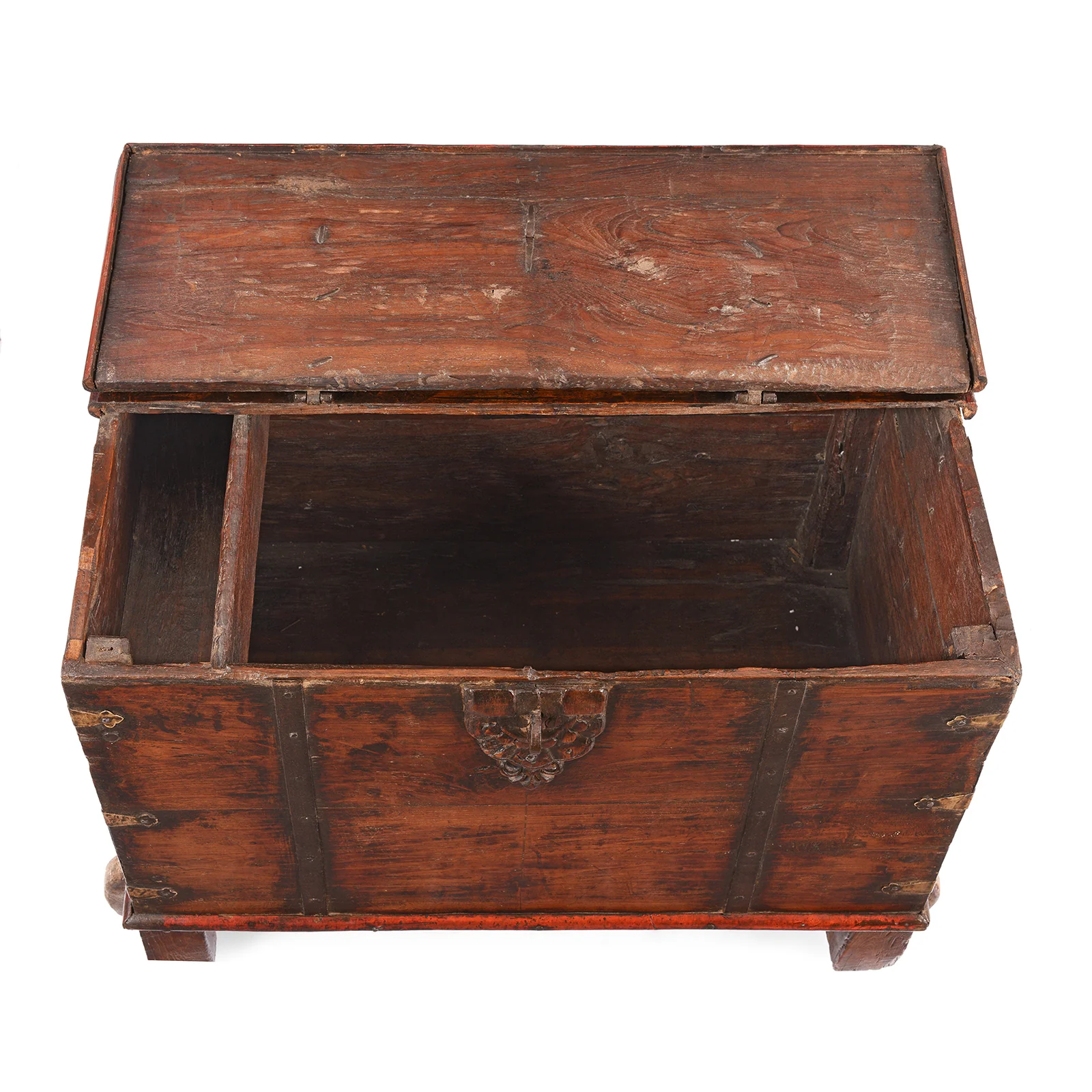 Iron Bound Teak Chest From Gujarat - 19th Century - Image 6
