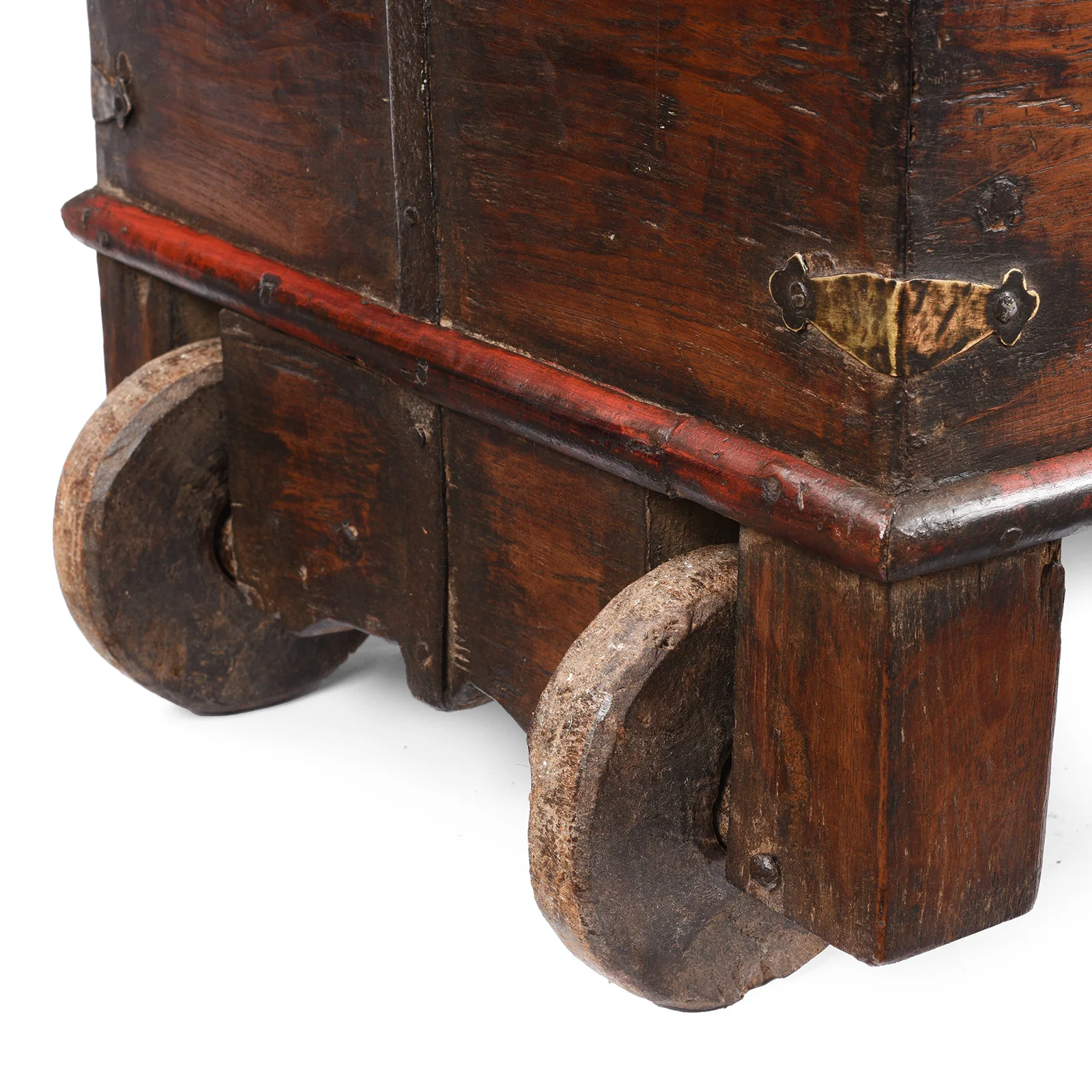 Iron Bound Teak Chest From Gujarat - 19th Century - Image 8