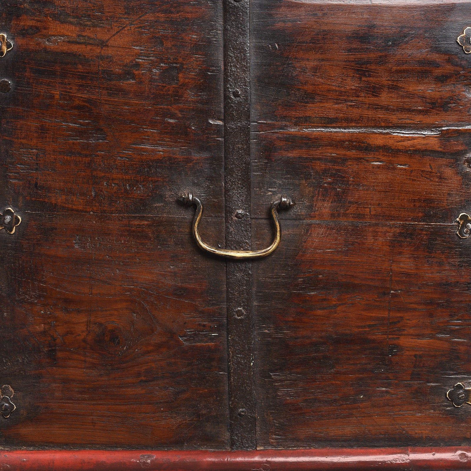Iron Bound Teak Chest From Gujarat - 19th Century - Image 9