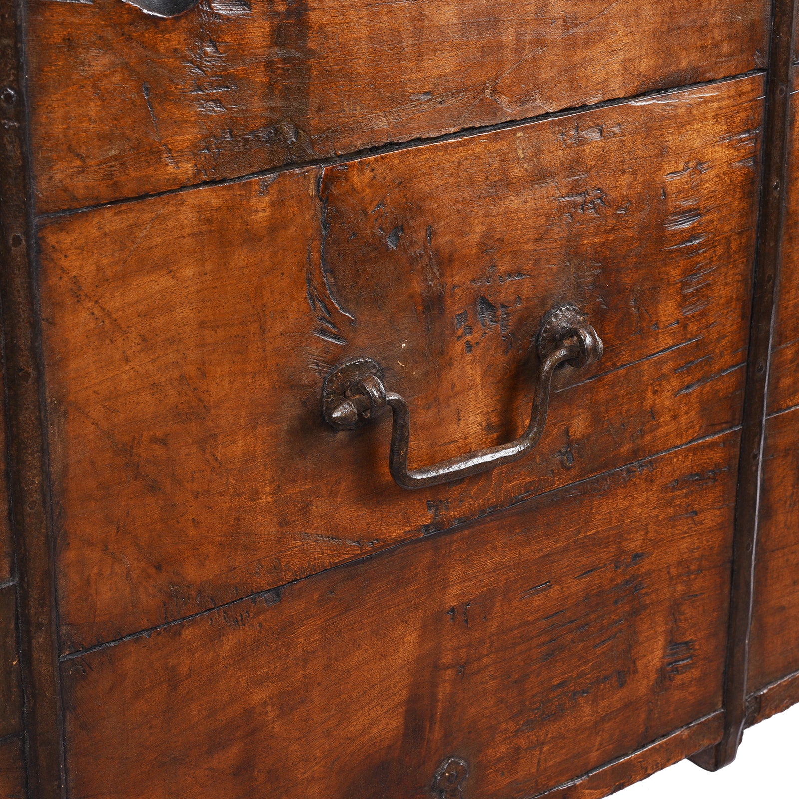 Iron Bound Teak Chest From Rajasthan - 19th Century - Image 11