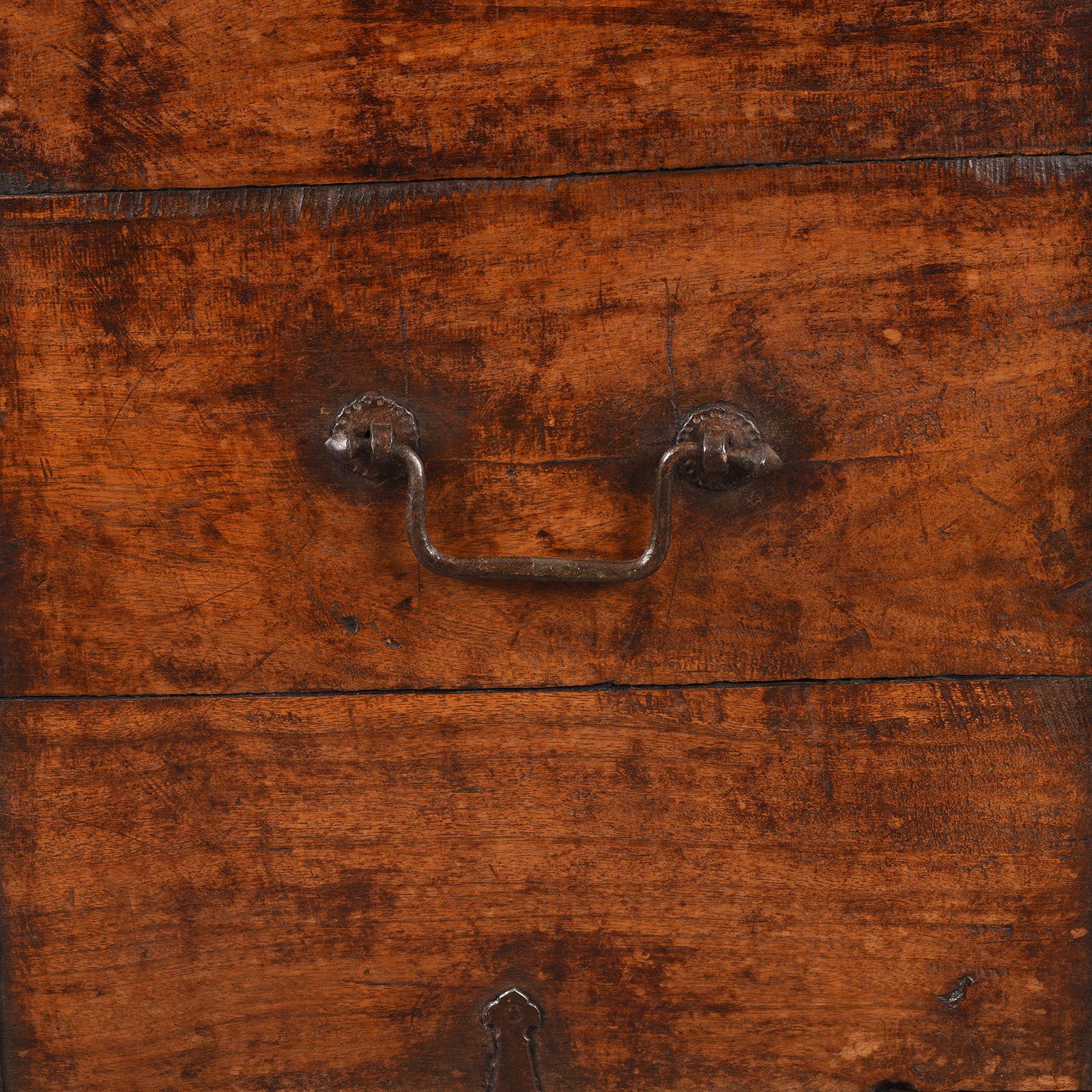 Iron Bound Teak Chest From Rajasthan - 19th Century - Image 14