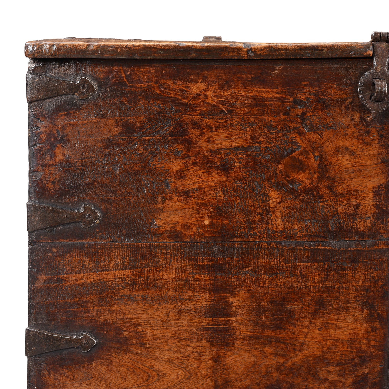 Iron Bound Teak Chest From Rajasthan - 19th Century - Image 2