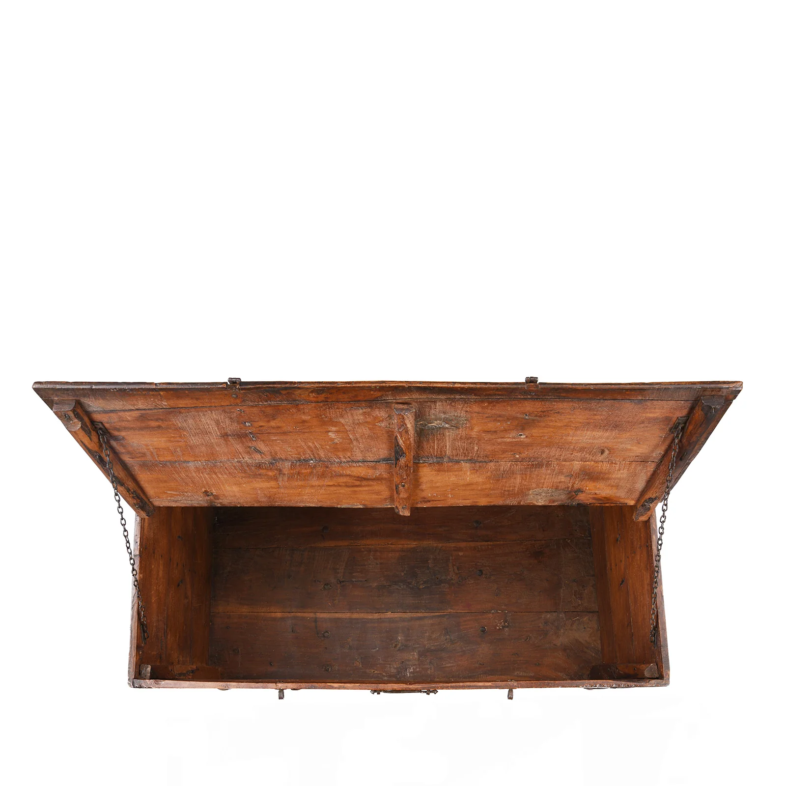 Iron Bound Teak Chest From Rajasthan - 19th Century - Image 4