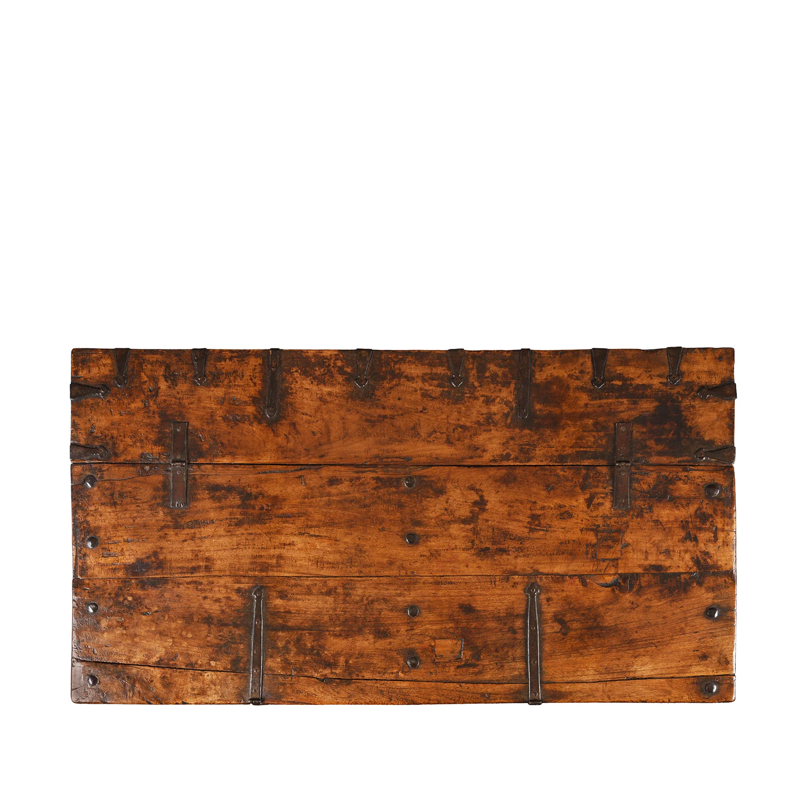 Iron Bound Teak Chest From Rajasthan - 19th Century - Image 5