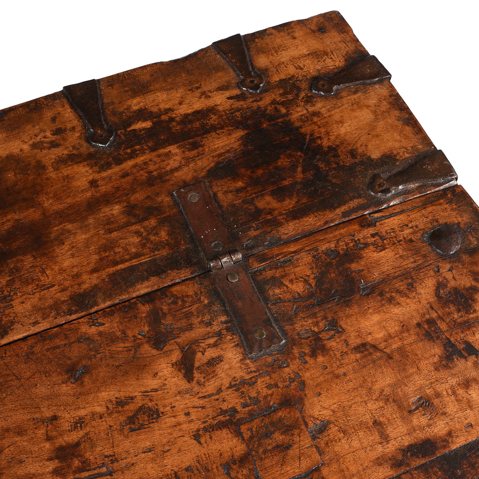 Iron Bound Teak Chest From Rajasthan - 19th Century - Image 8