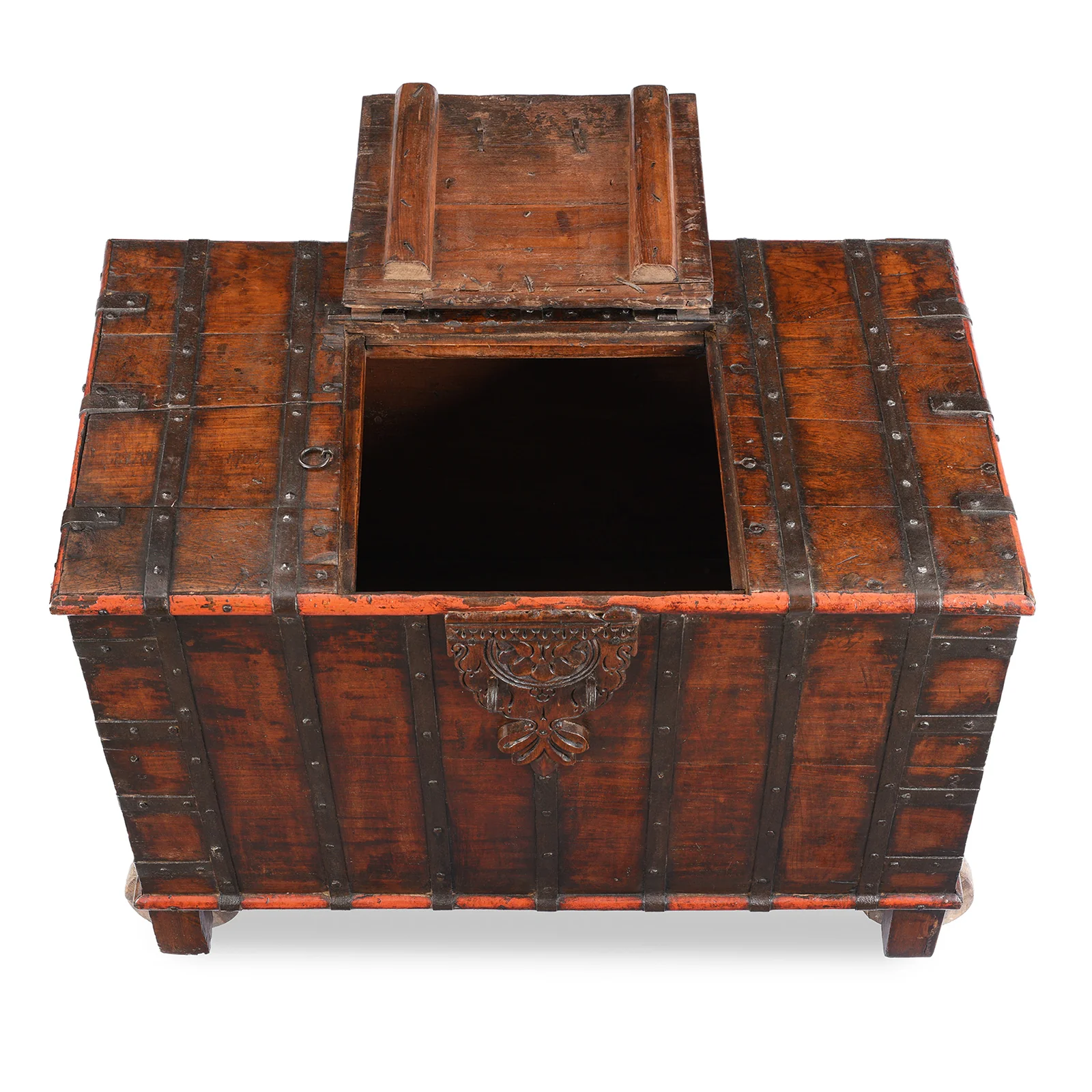 Iron Bound Wheeled Chest From Gujarat - 19th Century - Image 3