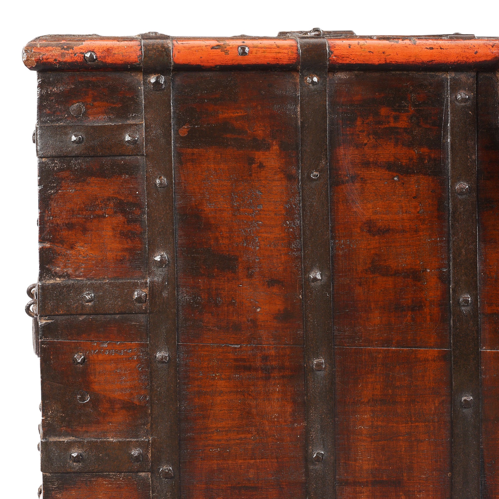 Iron Bound Wheeled Chest From Gujarat - 19th Century - Image 5
