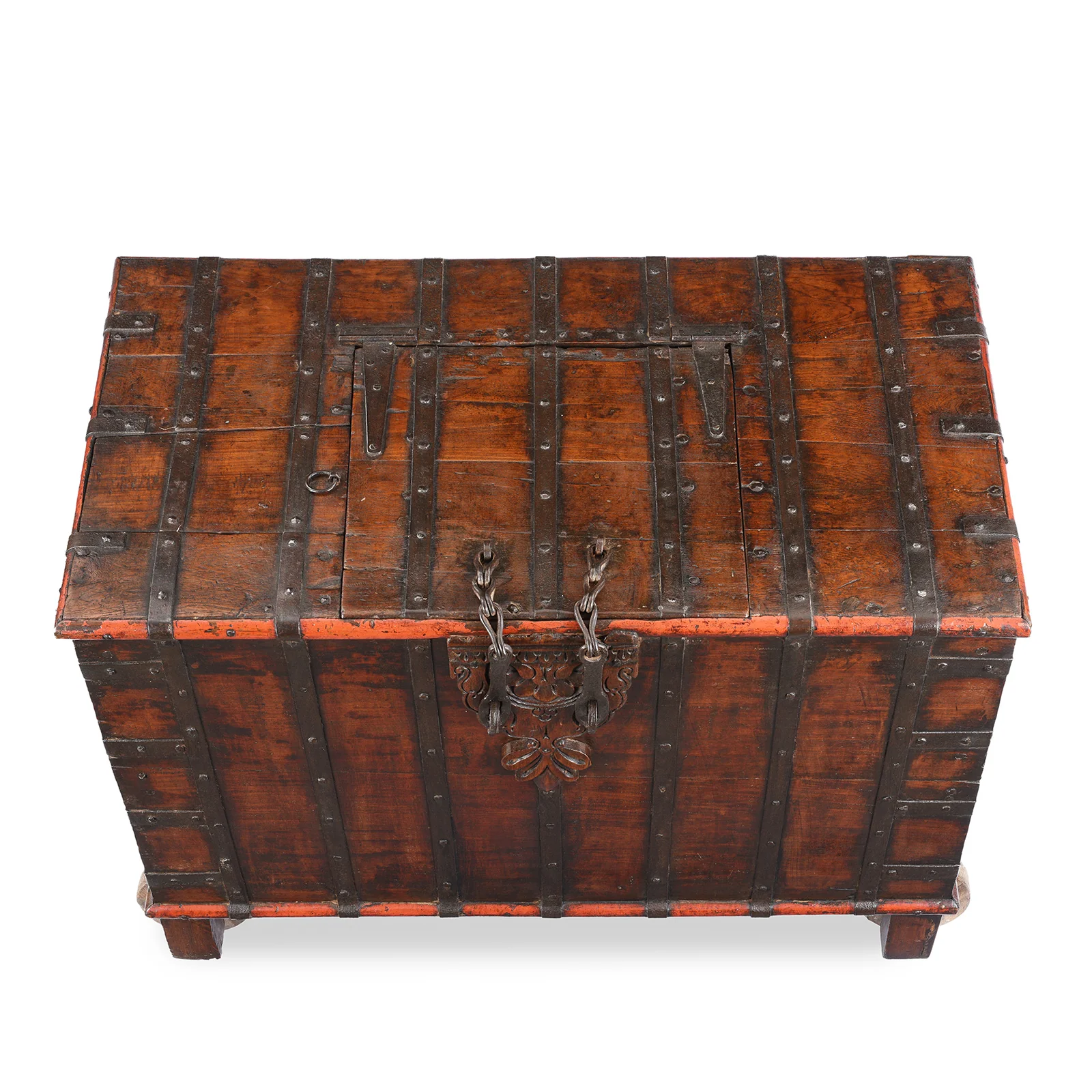 Iron Bound Wheeled Chest From Gujarat - 19th Century - Image 6