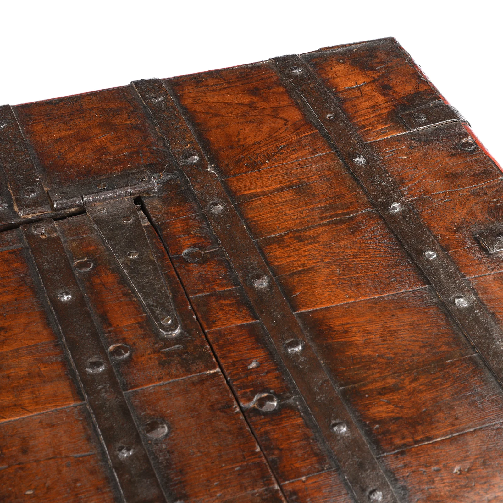 Iron Bound Wheeled Chest From Gujarat - 19th Century - Image 8