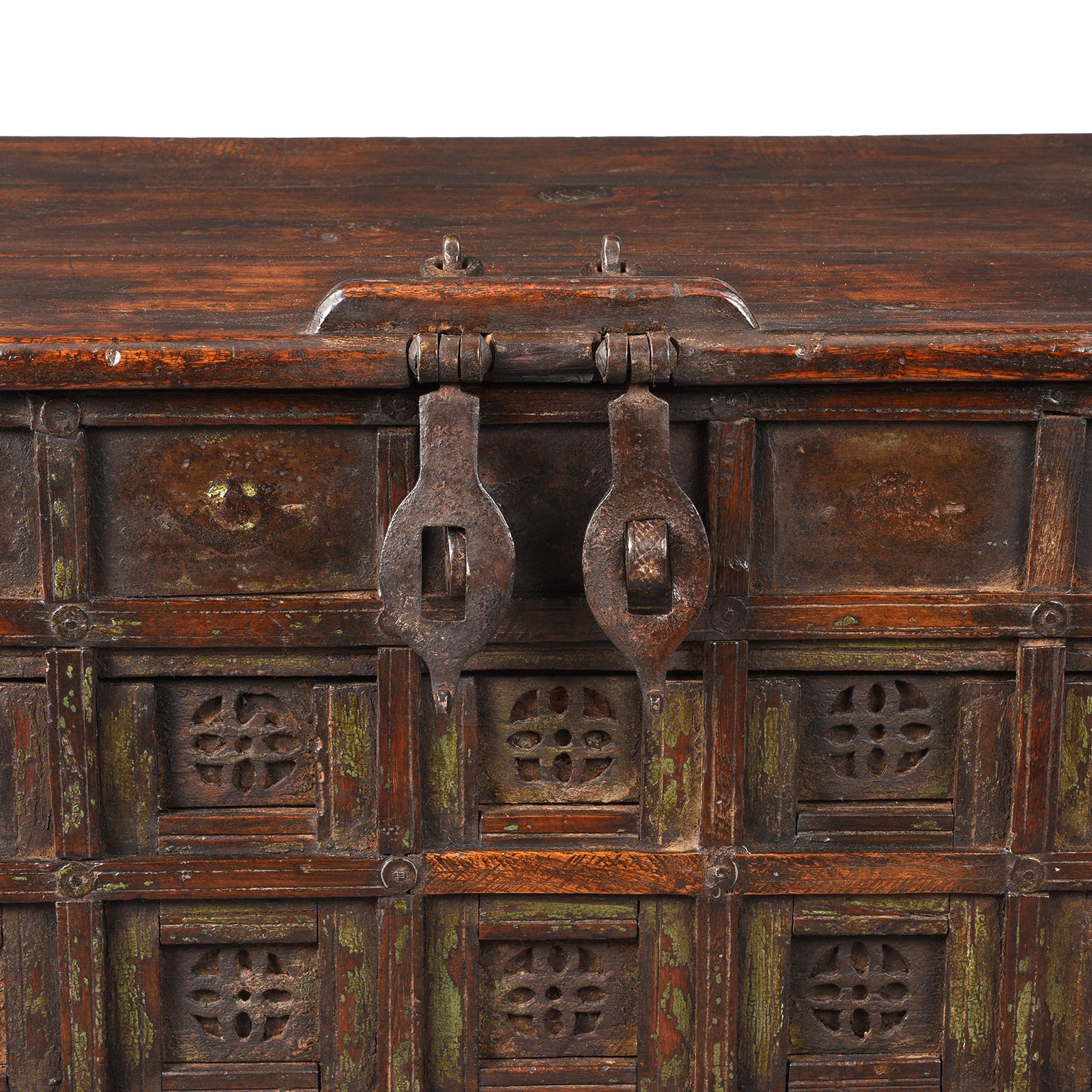 Iron Bound Teak Coffee Table Chest From Gujarat - 19th Century - Image 4