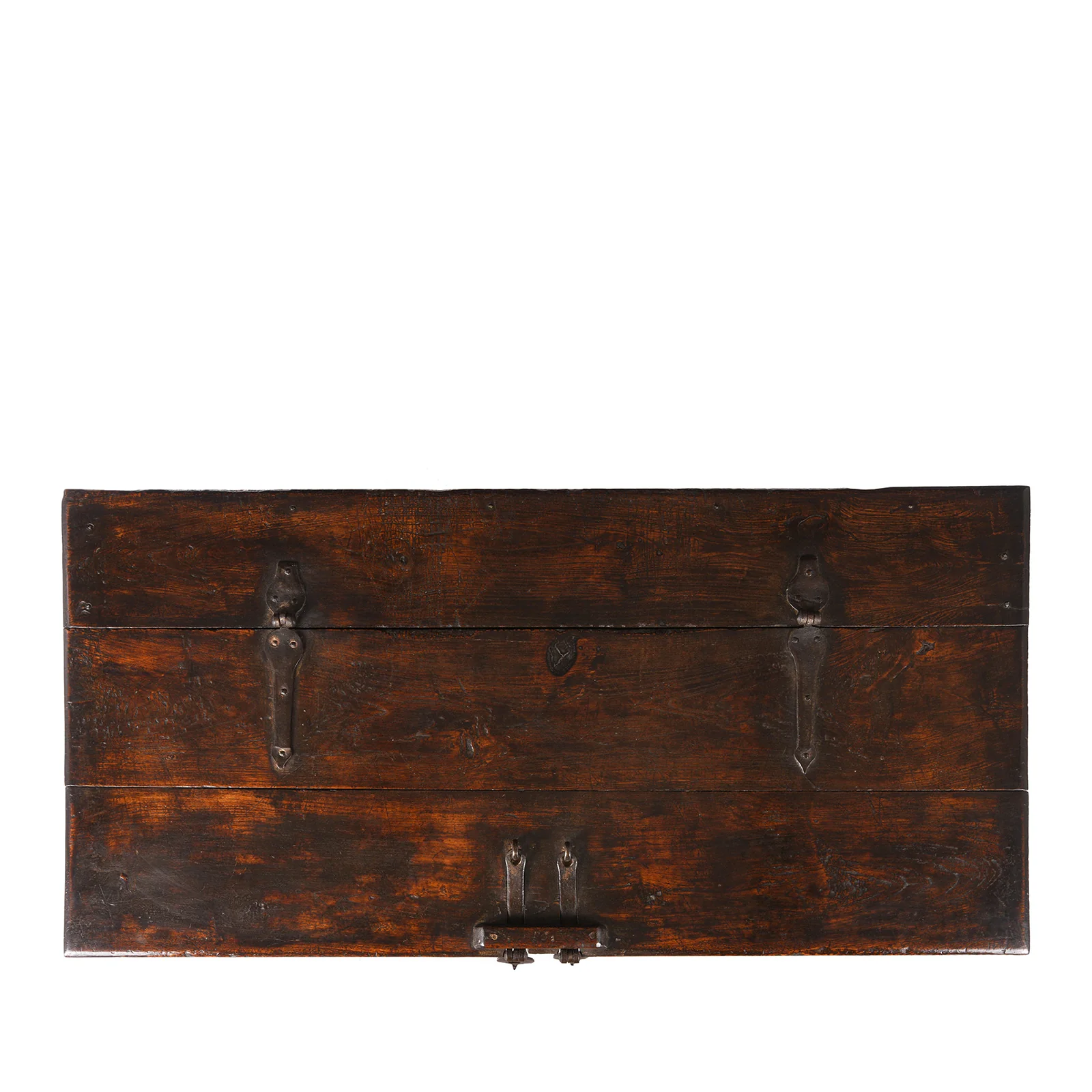 Iron Bound Teak Coffee Table Chest From Gujarat - 19th Century - Image 5