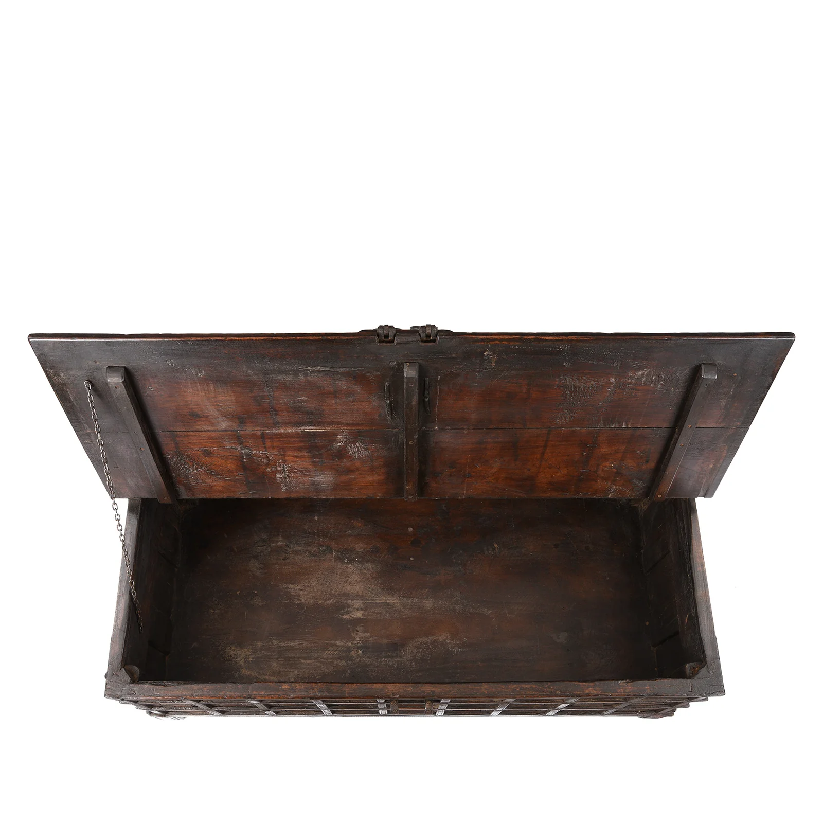 Iron Bound Teak Coffee Table Chest From Gujarat - 19th Century - Image 6