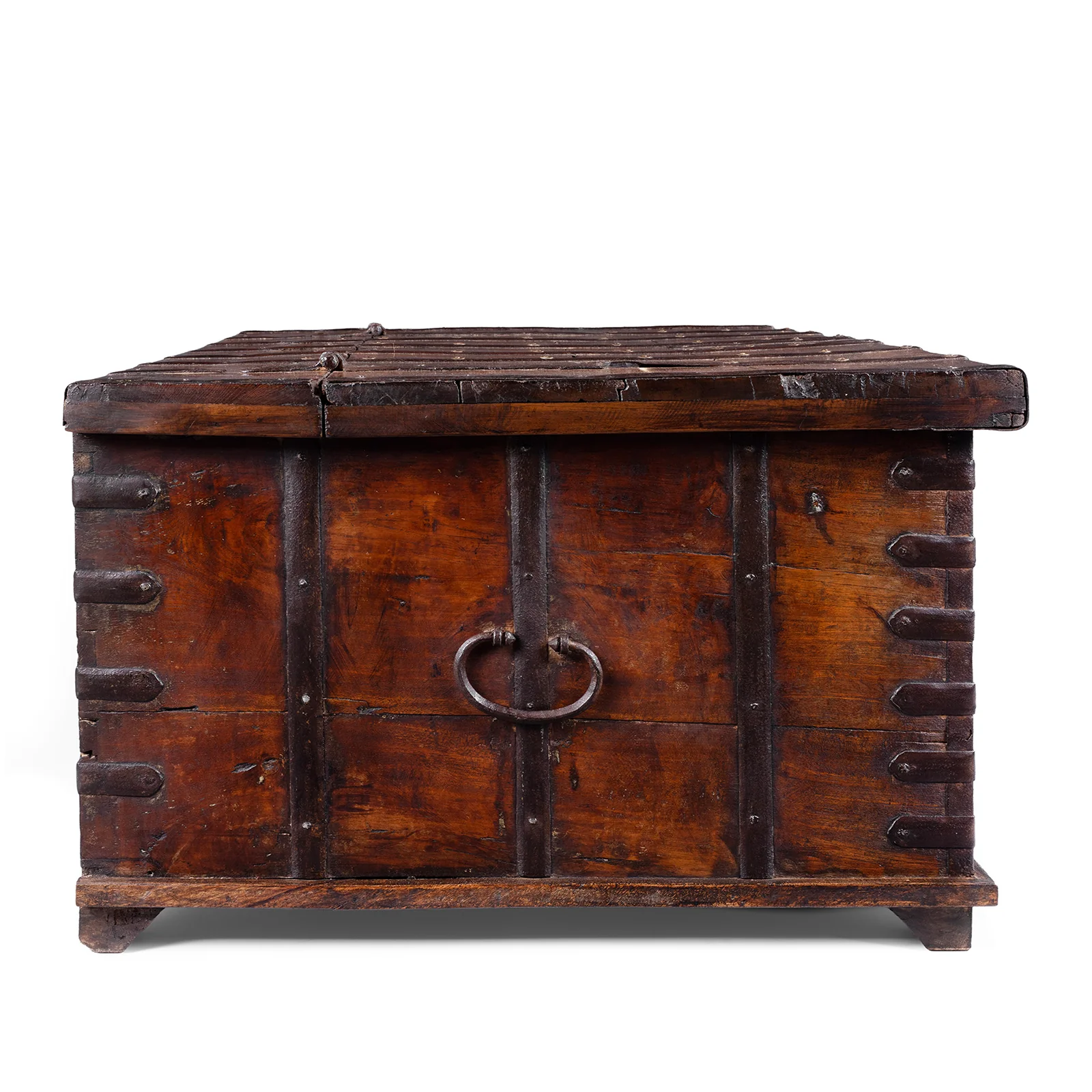 Iron Bound Coffee Table Chest From Gujarat - 19th Century - Image 10