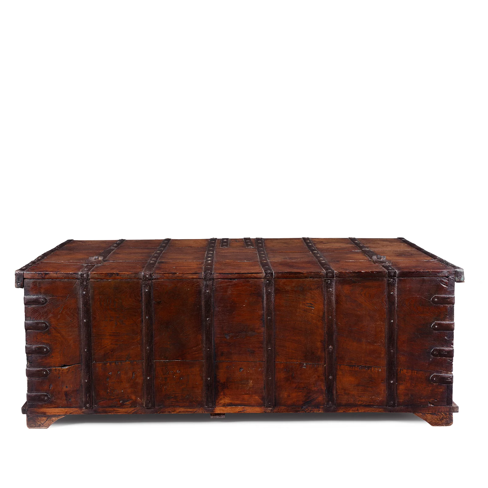 Iron Bound Coffee Table Chest From Gujarat - 19th Century - Image 11