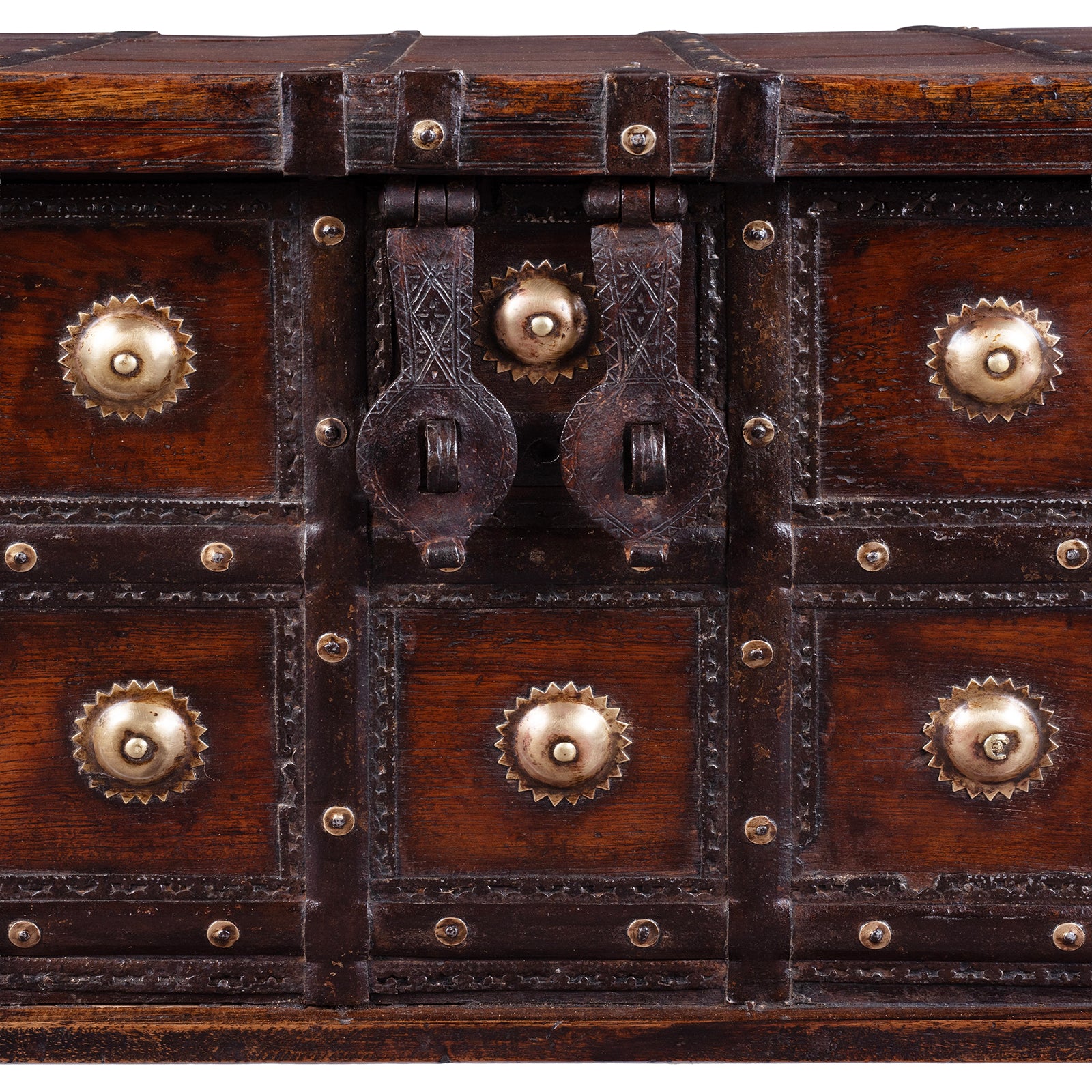 Iron Bound Coffee Table Chest From Gujarat - 19th Century - Image 4