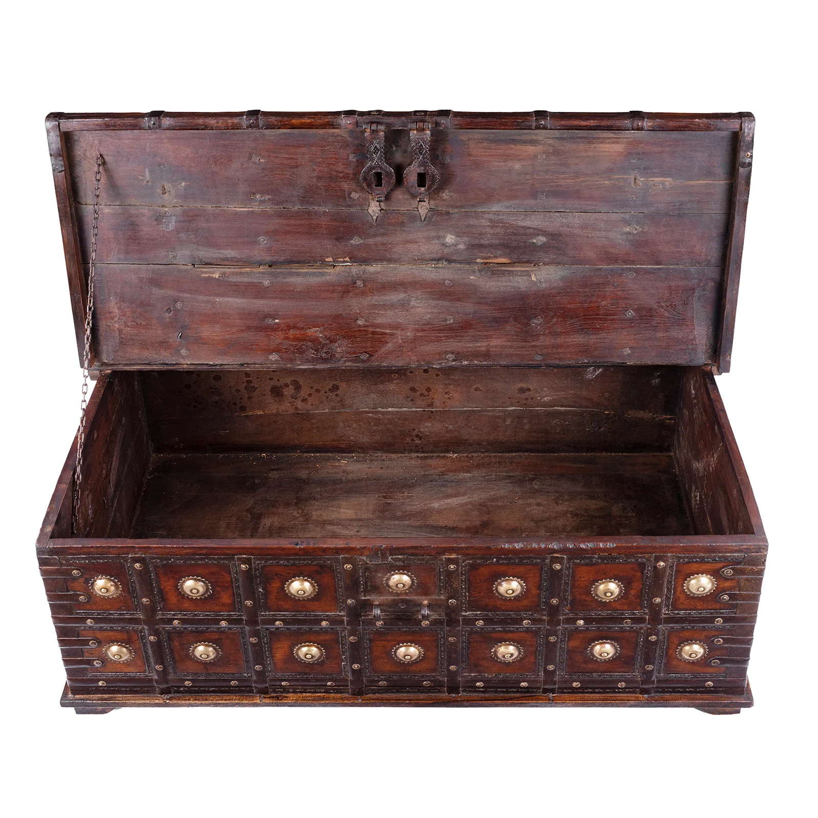 Iron Bound Coffee Table Chest From Gujarat - 19th Century - Image 6