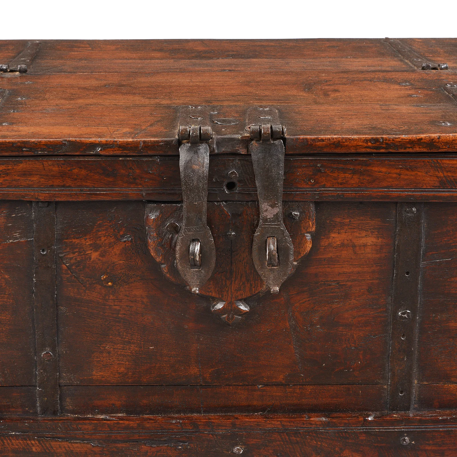 Iron Bound Teak Dowry Chest From Kutch - 18th Century - Image 2