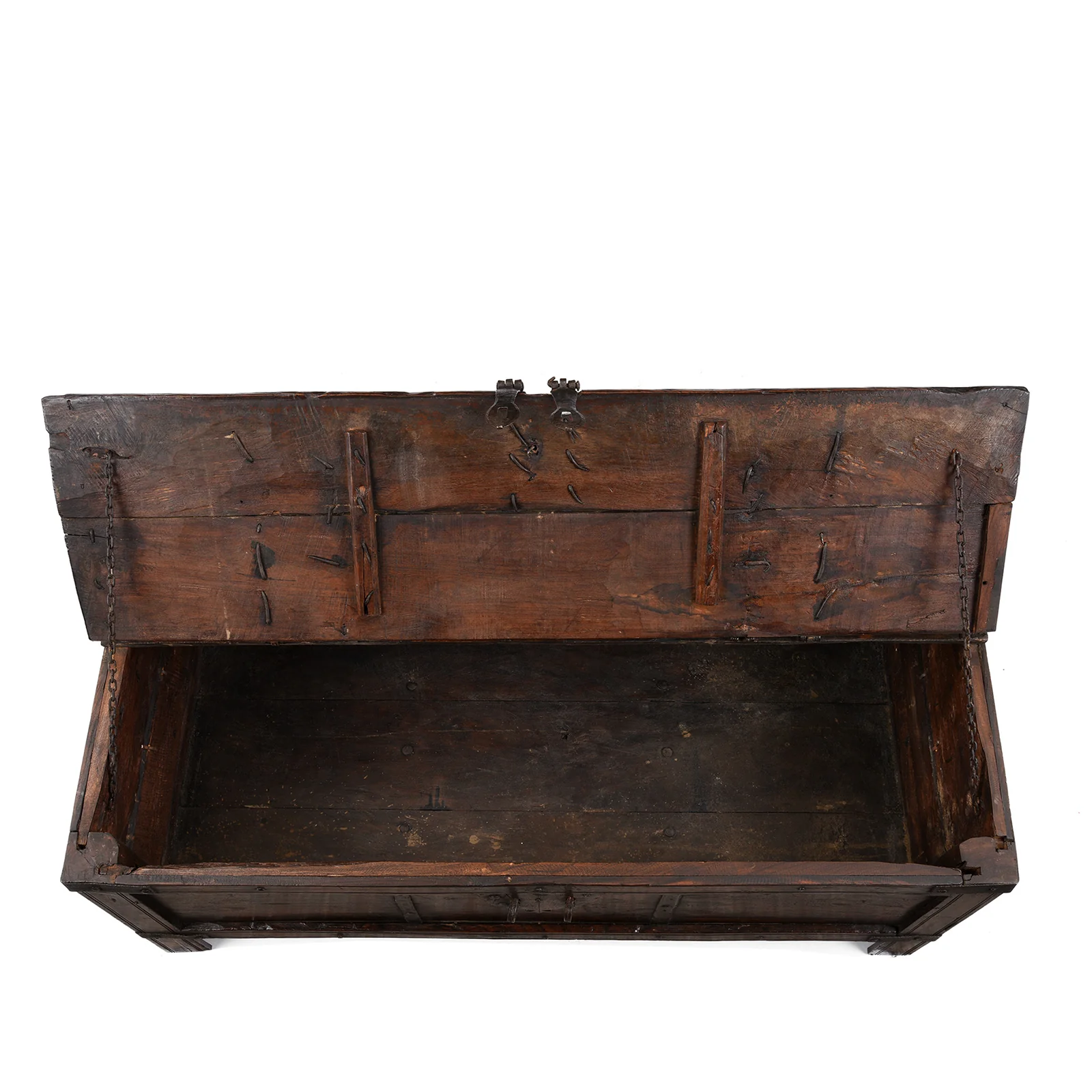 Iron Bound Teak Dowry Chest From Kutch - 18th Century - Image 4