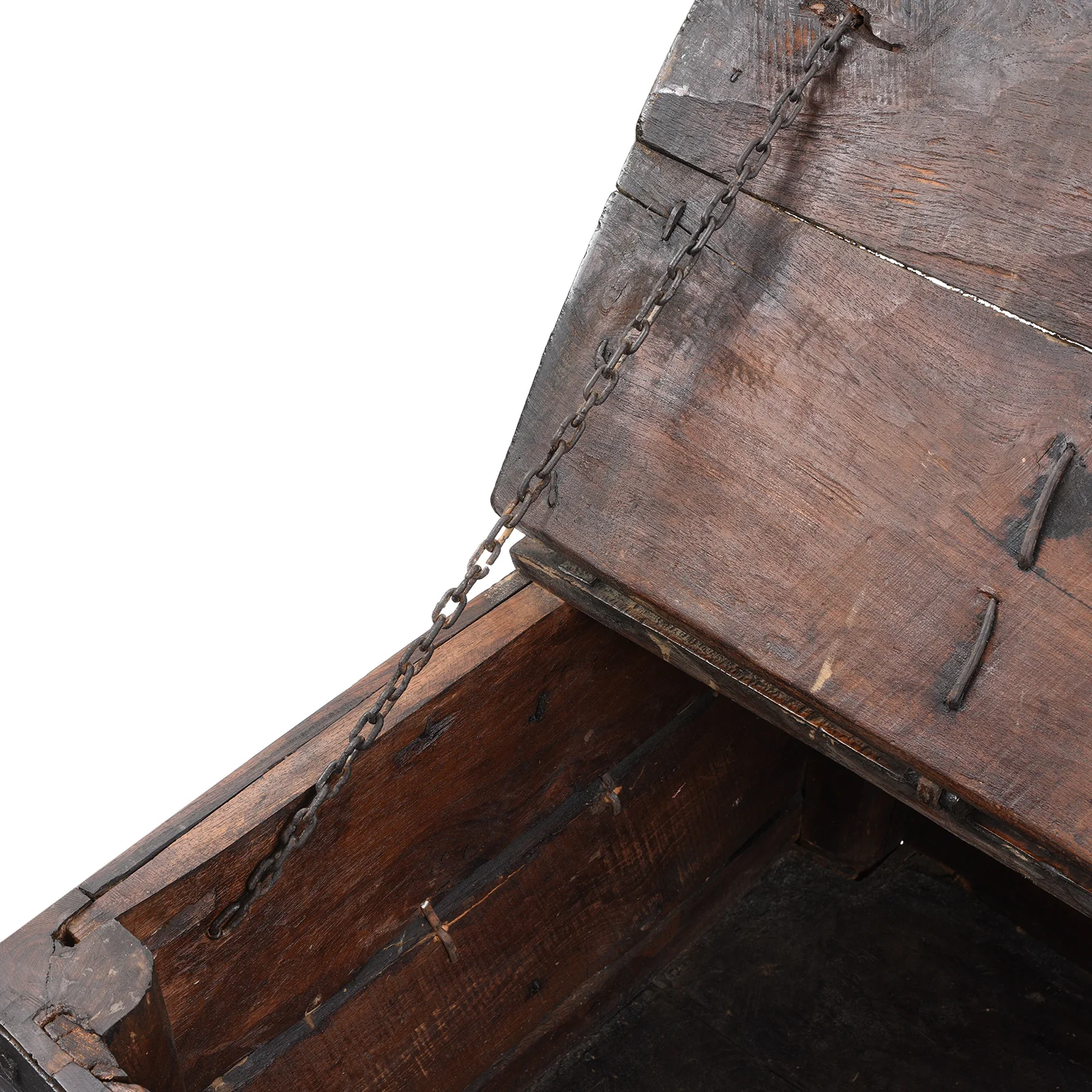 Iron Bound Teak Dowry Chest From Kutch - 18th Century - Image 5