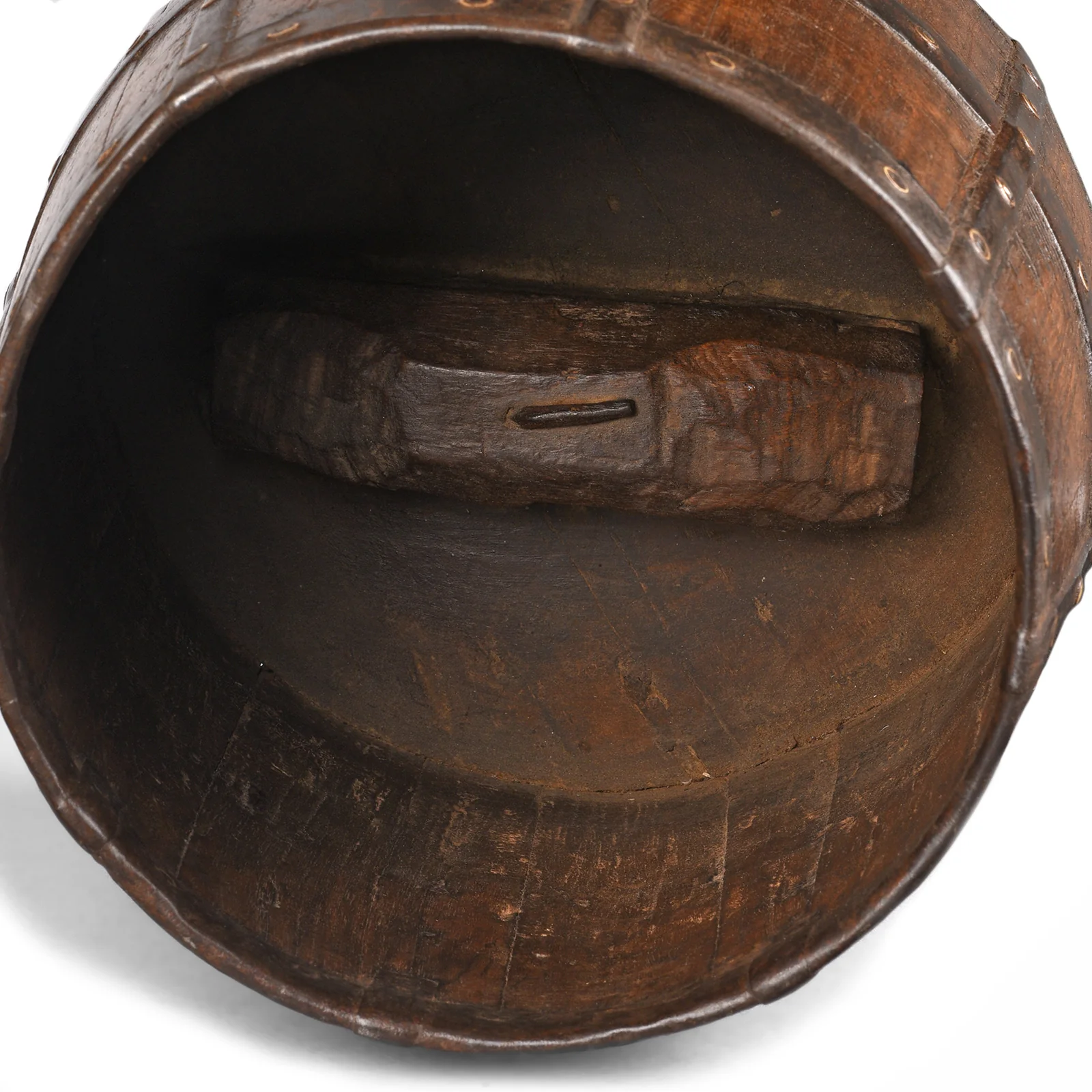 Iron Bound Teak Grain Measure From Rajasthan - 19th Century - Image 3