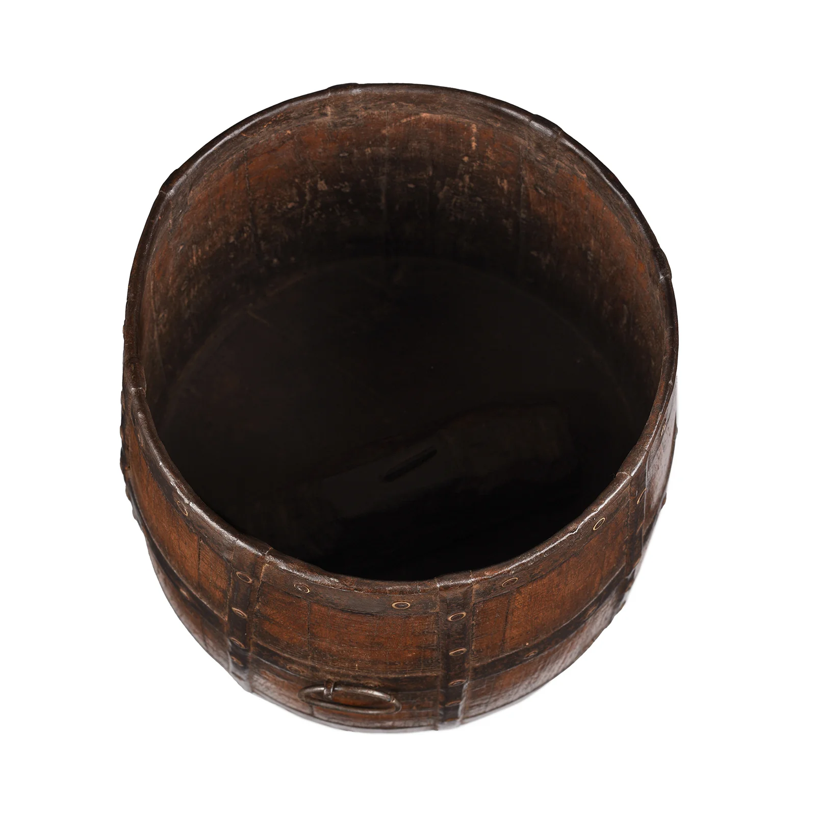 Iron Bound Teak Grain Measure From Rajasthan - 19th Century - Image 4