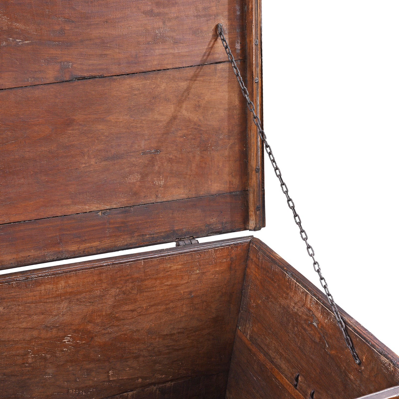 Iron Bound Teak Merchant Chest From Goa - 19th Century - Image 5