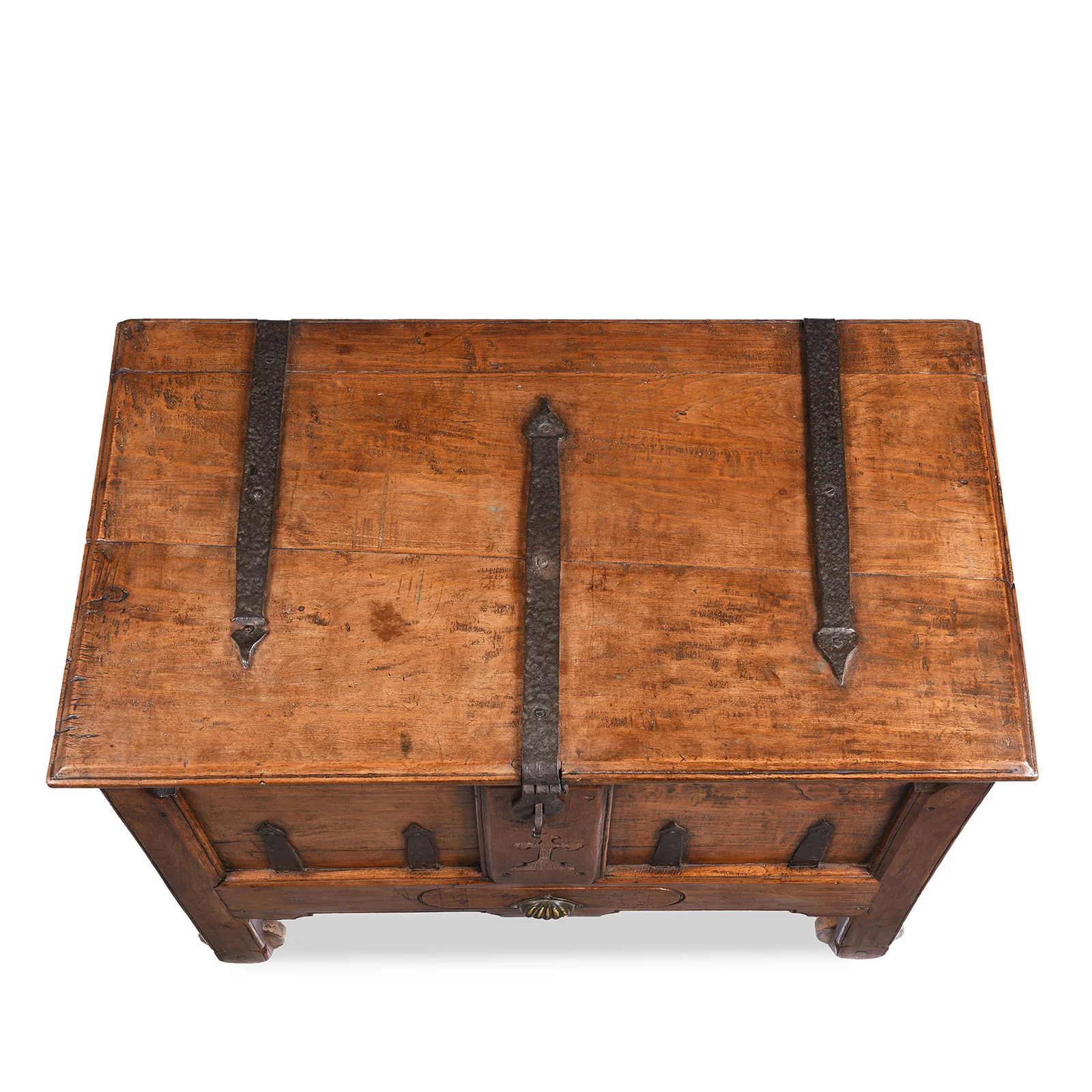 Iron Bound Teak Merchant Chest From Goa - 19th Century - Image 6