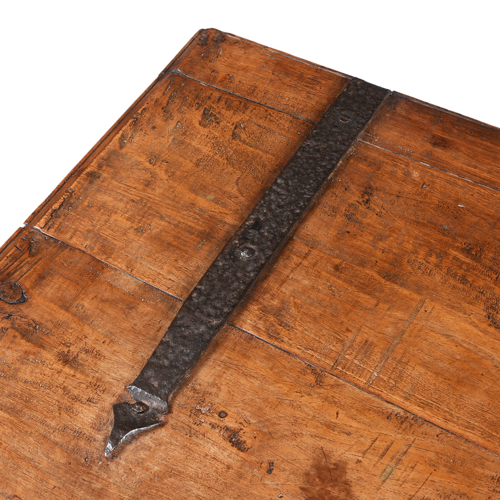 Iron Bound Teak Merchant Chest From Goa - 19th Century - Image 7