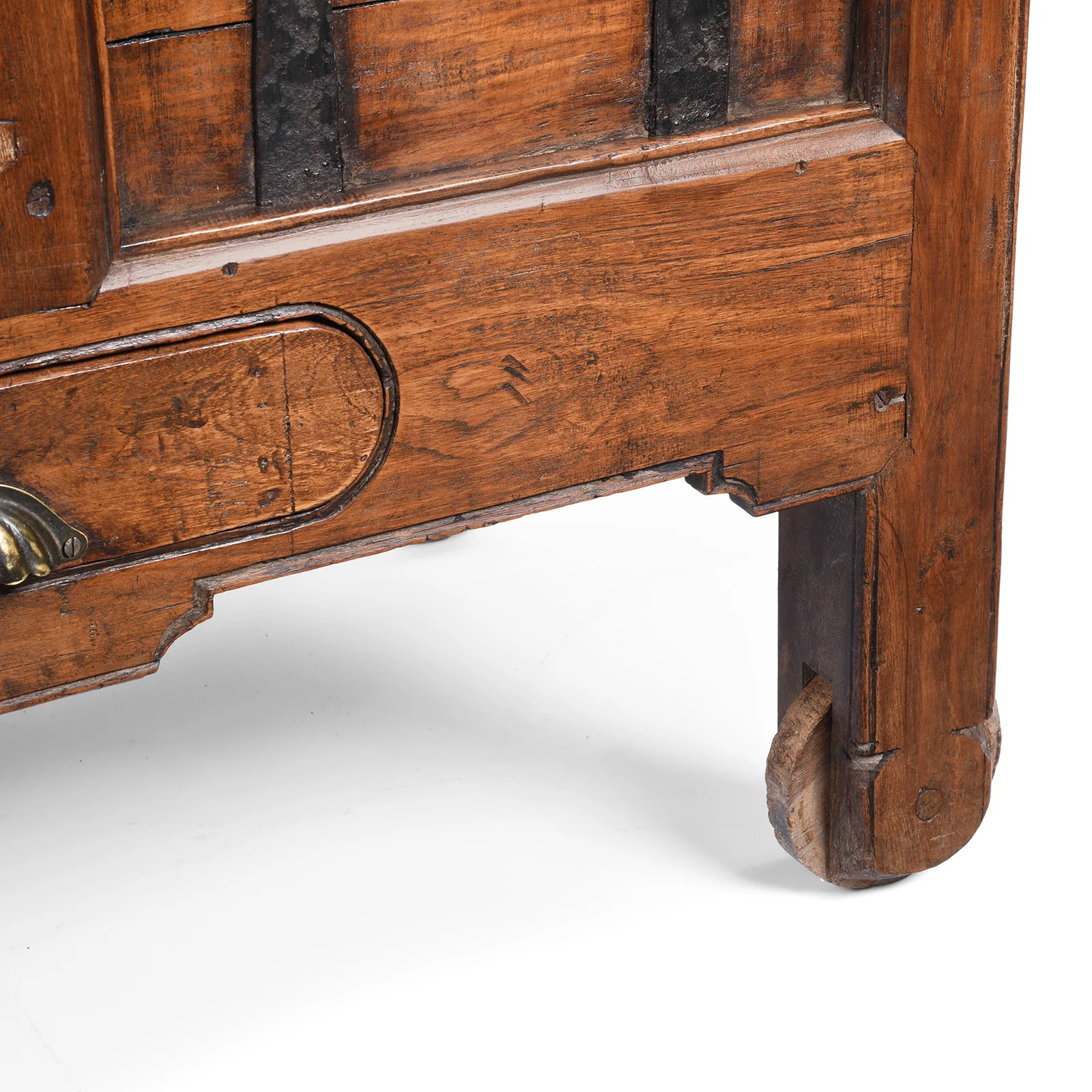 Iron Bound Teak Merchant Chest From Goa - 19th Century - Image 9