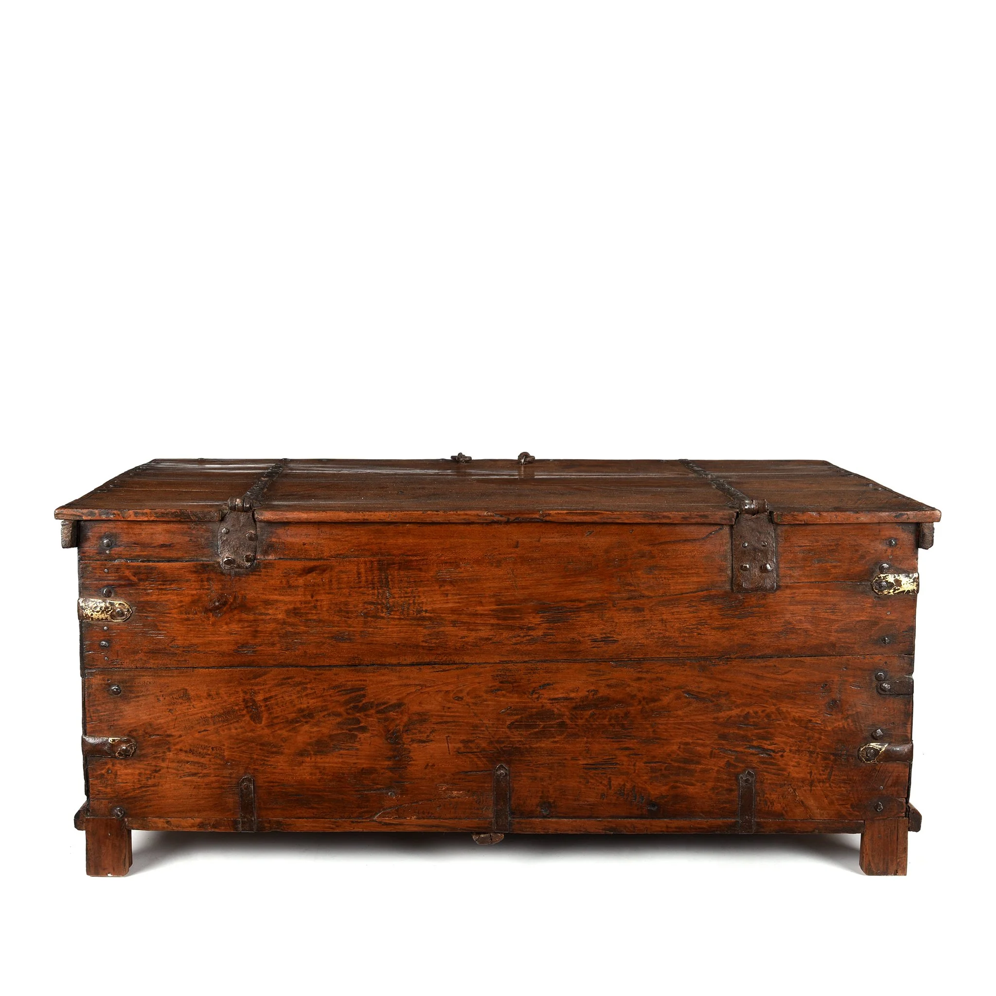 Iron Bound Teak Chest From Saurashtra - 19thC - Image 6