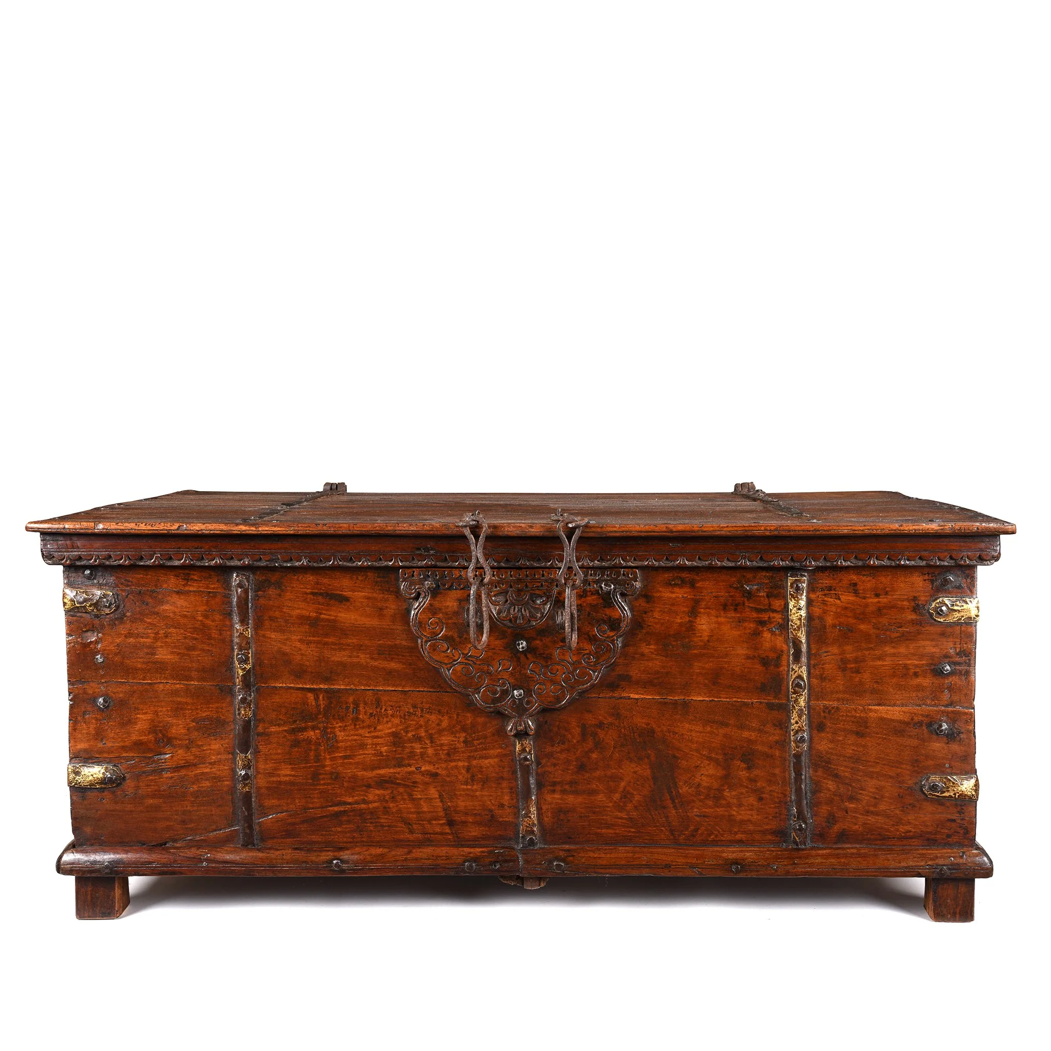 Iron Bound Teak Chest From Saurashtra - 19thC - Image 7