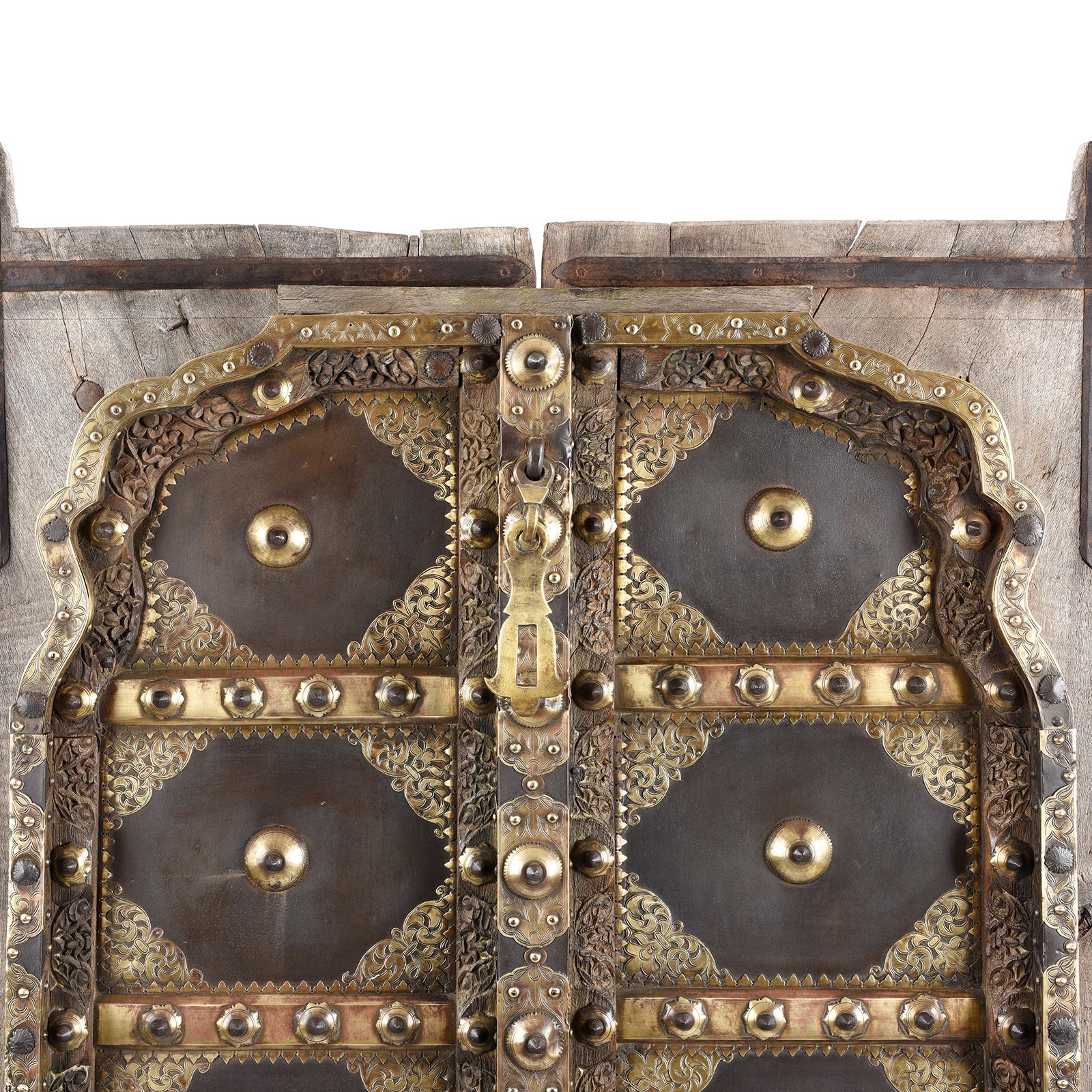 Iron & Brass Door On Stand From Shekhawati - 19th Century - Image 3
