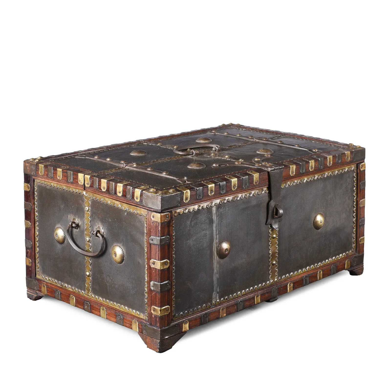 Iron Clad Merchants Box From Shekhawati - 19th Century