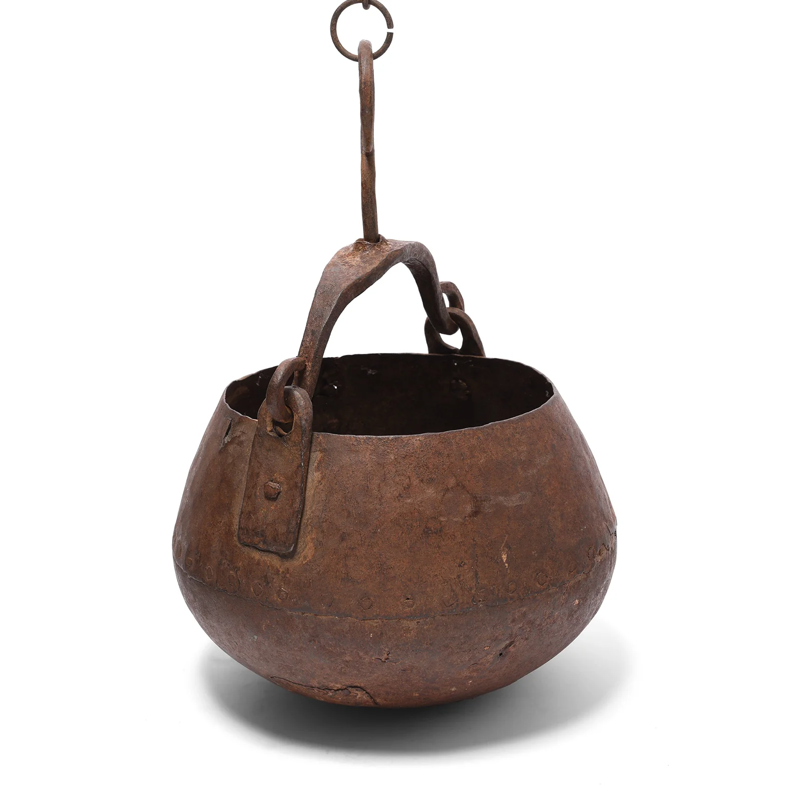 Iron Well Pot From The Punjab - 19th Century